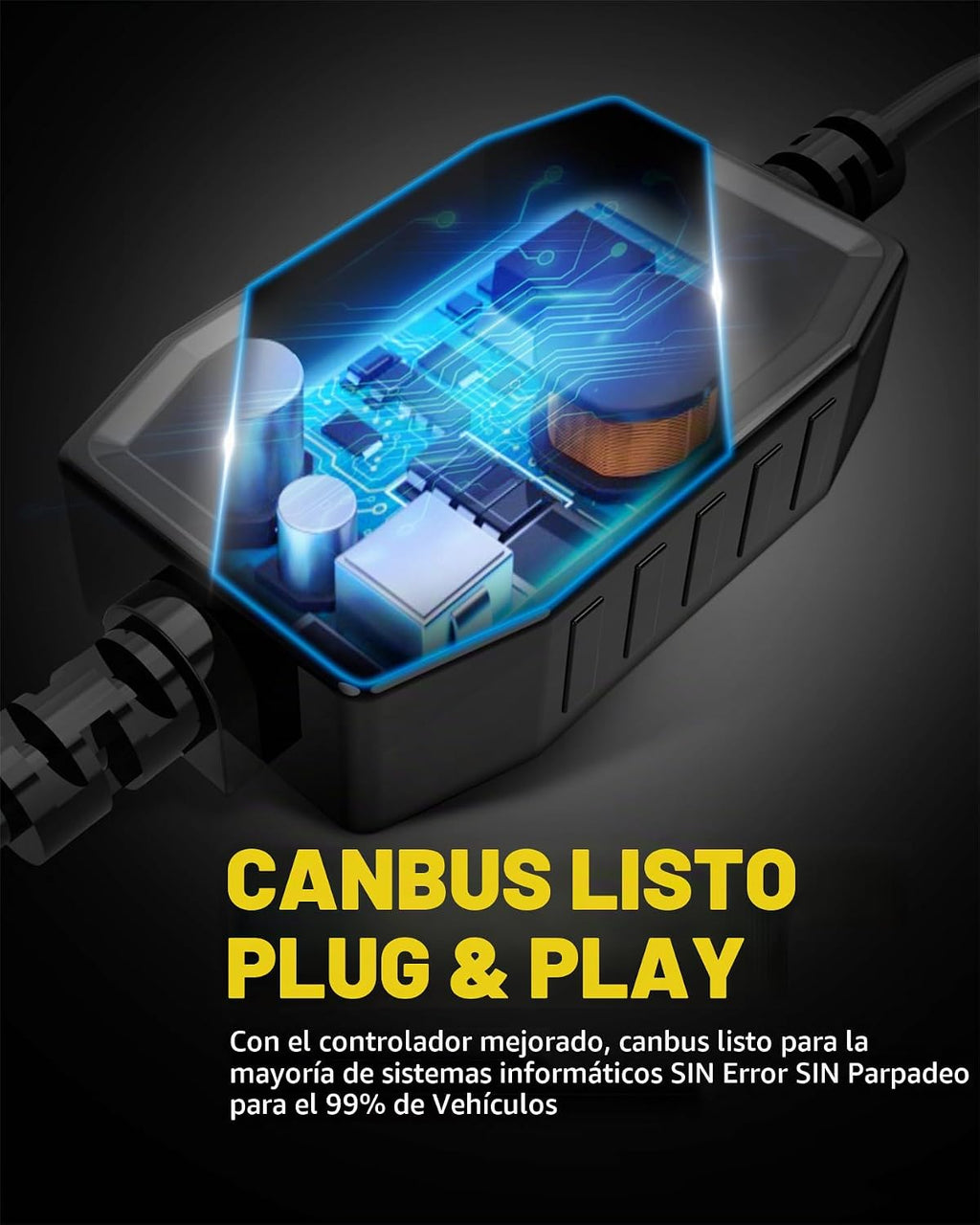 AUXITO Bombilla H13, 800% más brillante, 120 W, 30000 lm, 6500 K bl...