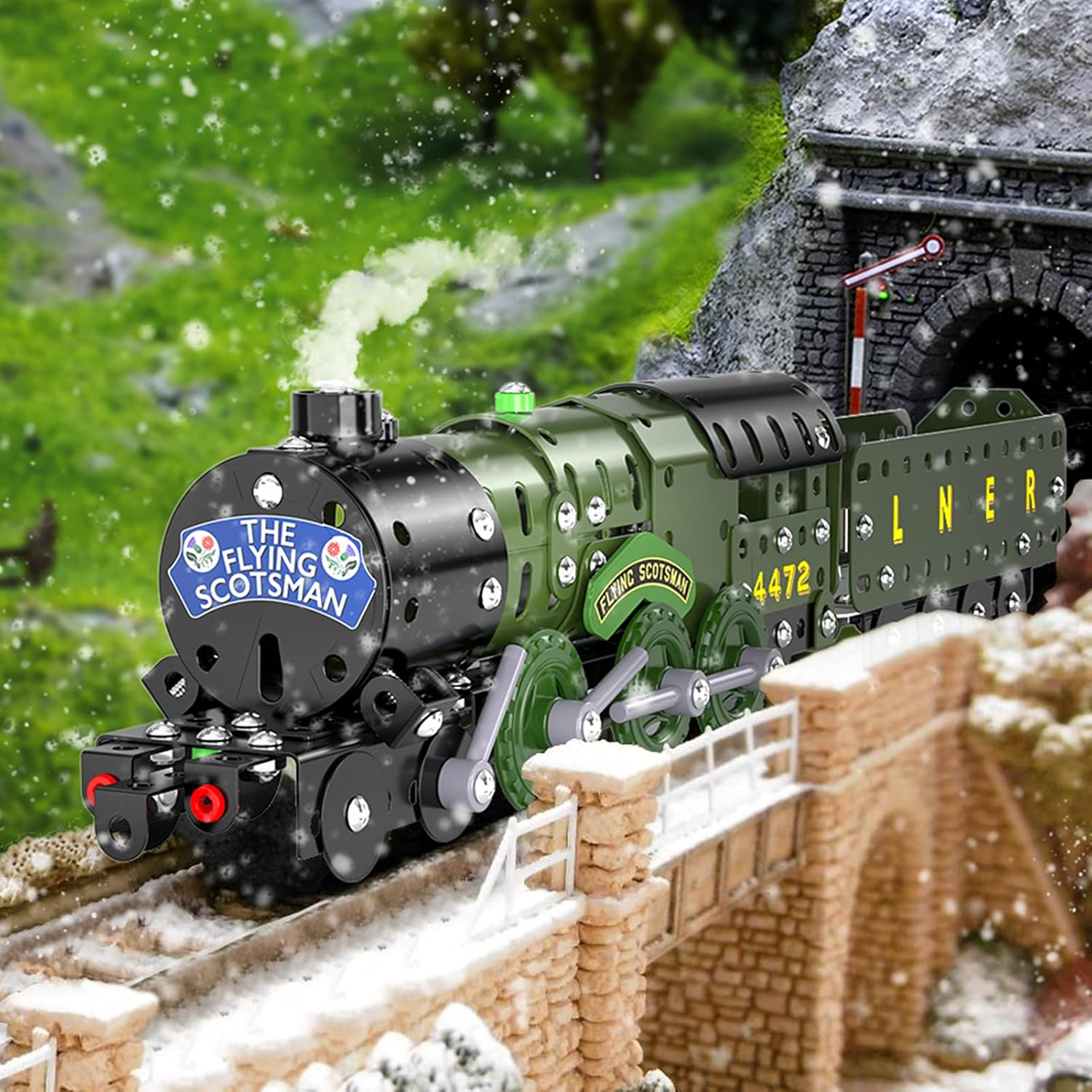 Lucky Doug STEM Building Projects - Juego de tren modelo de juguete...