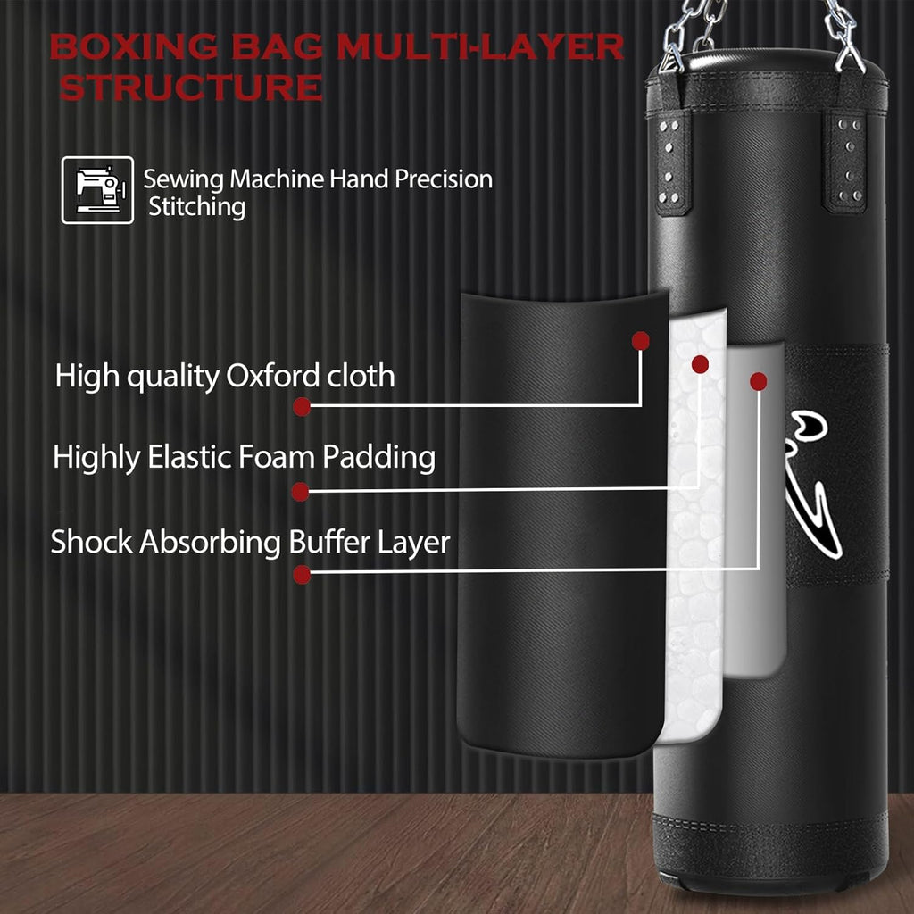Saco de boxeo Mesetast para adultos, juego de saco de boxeo de 1.2...