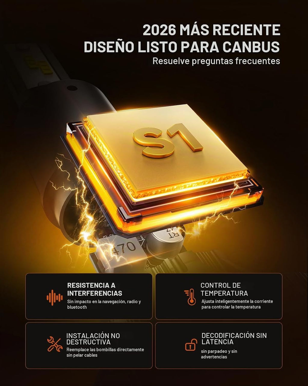 SEALIGHT - Bombilla LED H13 de 80000 lm, súper brillante, 6500 K, c...