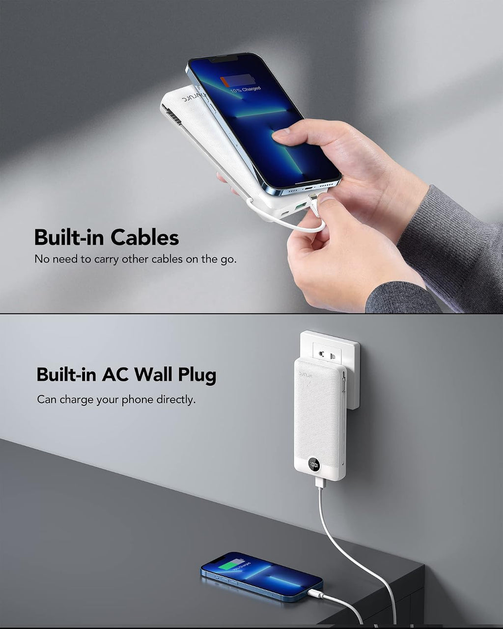 VRURC Banco de Energía 20000mAh, Cargador Portátil de Carga Rápida...