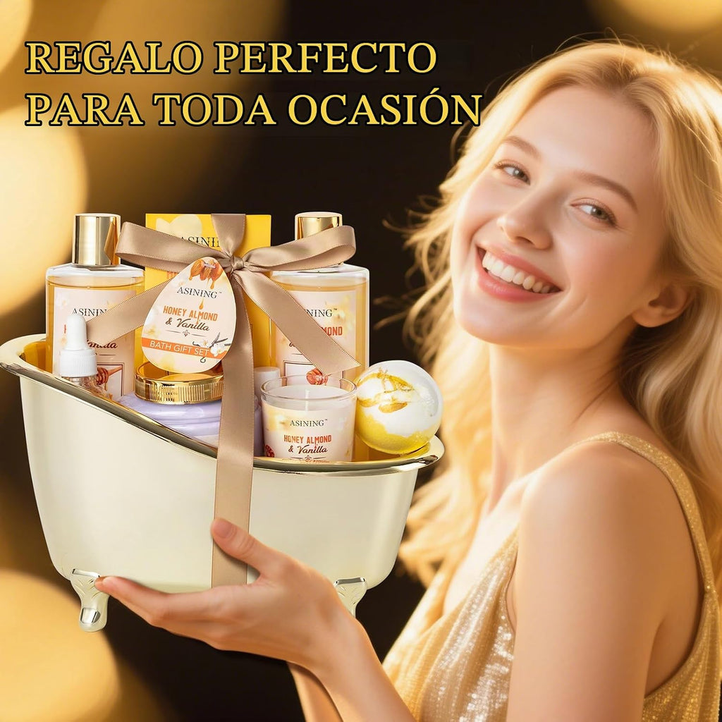 Cestas de regalo de spa para mujeres y hombres, juegos de baño de a...