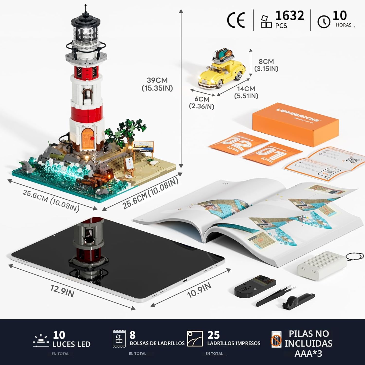 Juego de ladrillos de construcción Lumibricks Faro de la Ciudad al...