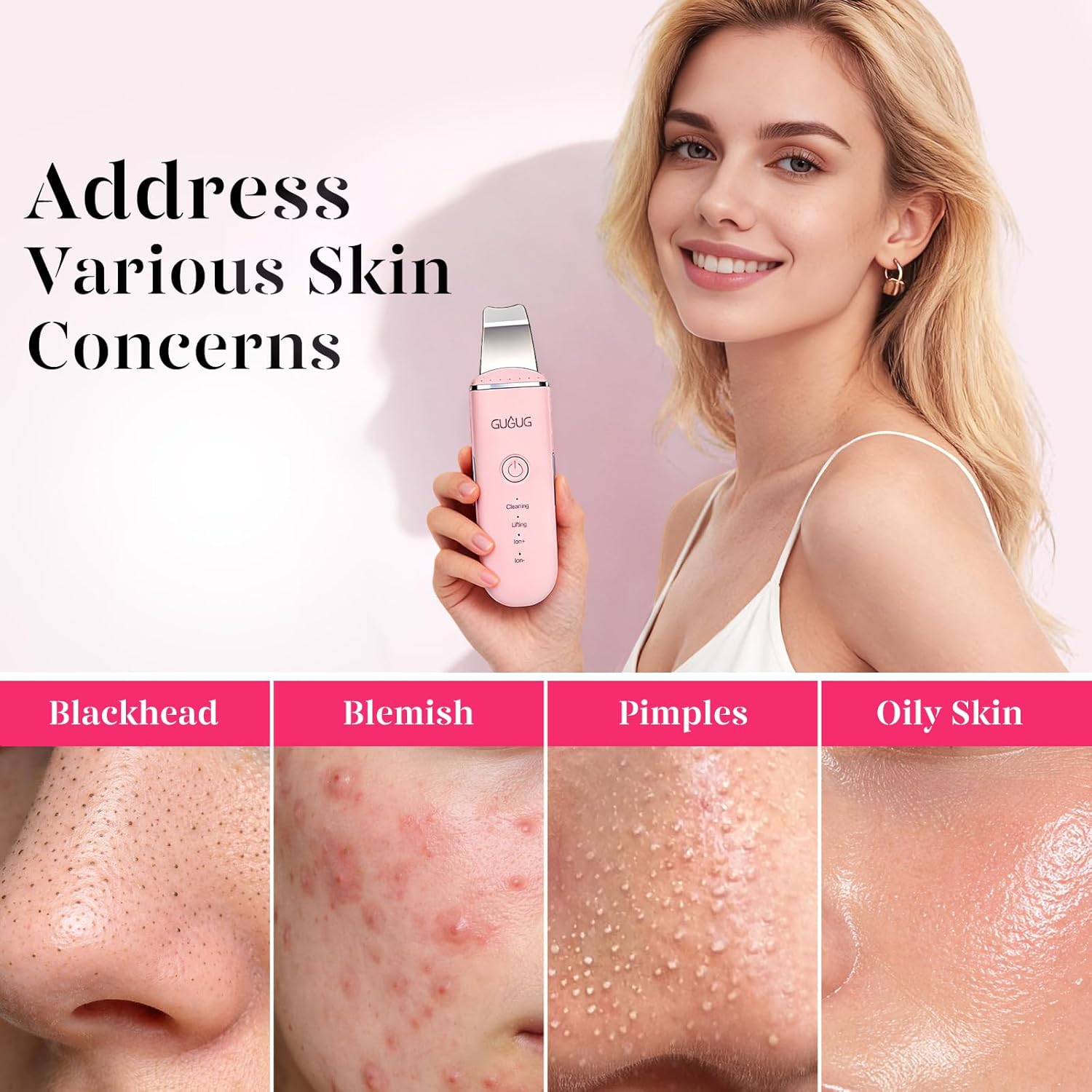 GUGUG Exfoliador de Piel Espátula Facial Espátula para la Piel Limp...