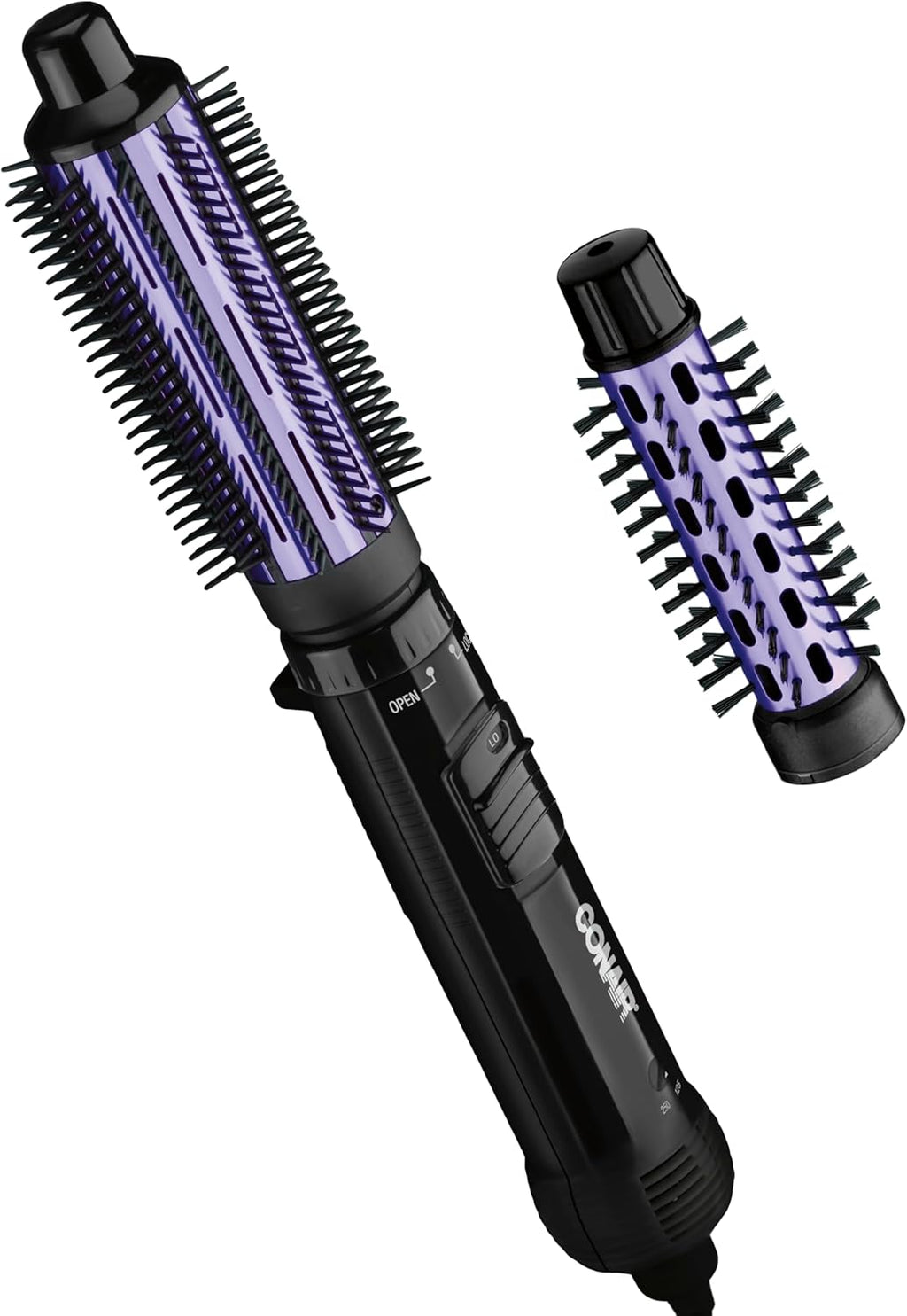 Conair Combo de rizador de aire caliente 2 en 1, incluye cepillo de...