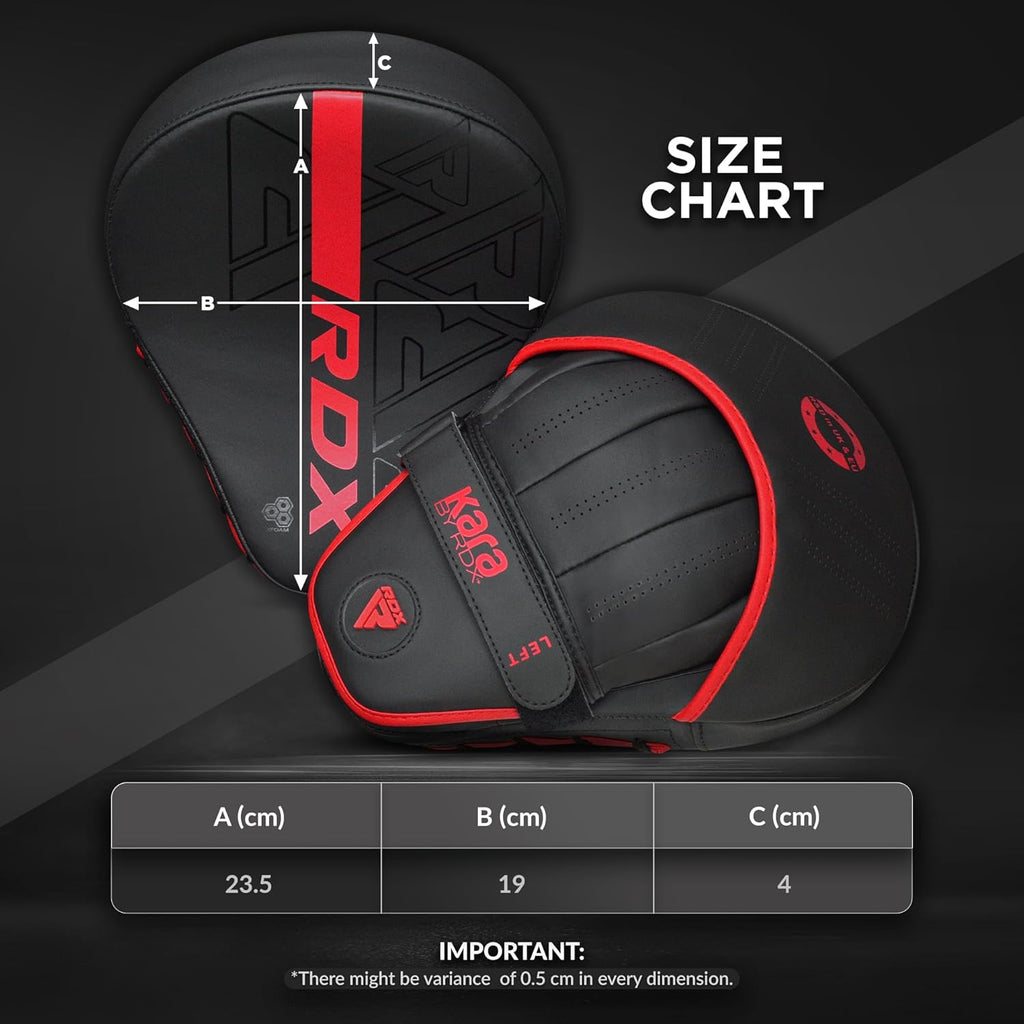 RDX Almohadillas de boxeo Curvadas Focus Mits, Maya Hide Leather Ka...