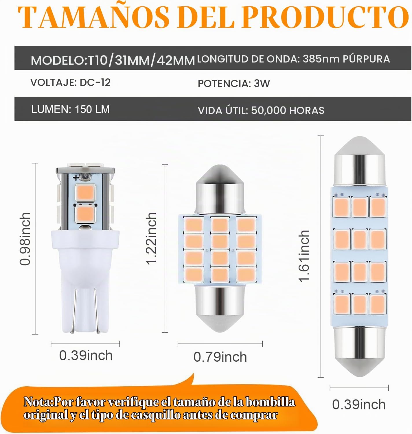 iFunyLED 24 Piezas de Bombillas LED de Luz de Cúpula para Interior...
