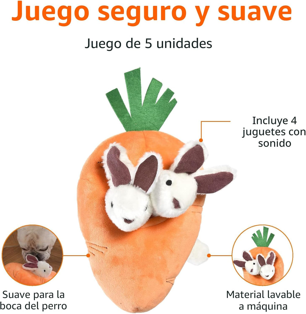 Amazon Basics Juguete chirriante de peluche interactivo para perros...