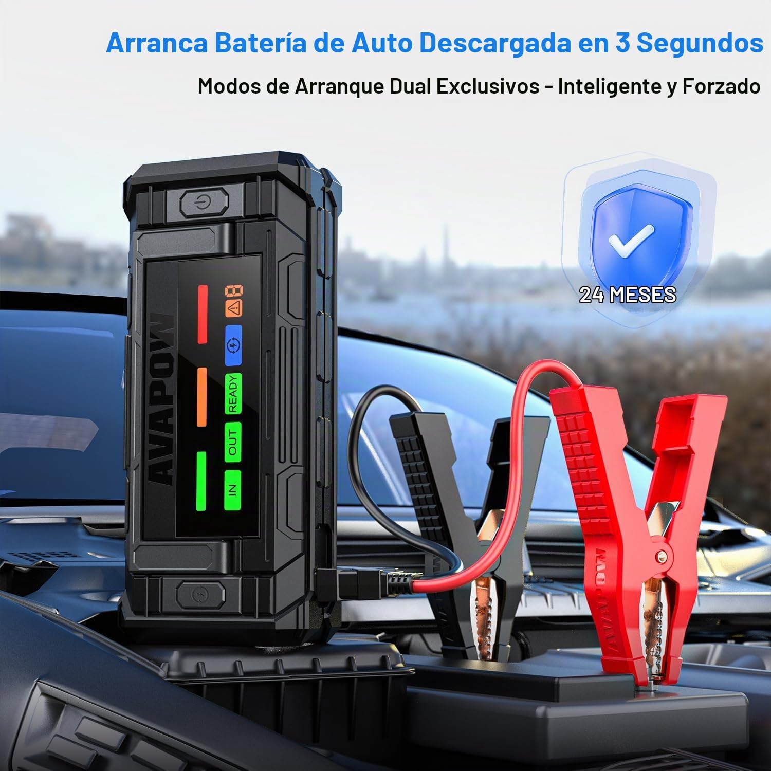 AVAPOW Arrancador de batería de 8000 A portátil con pantalla HD de...