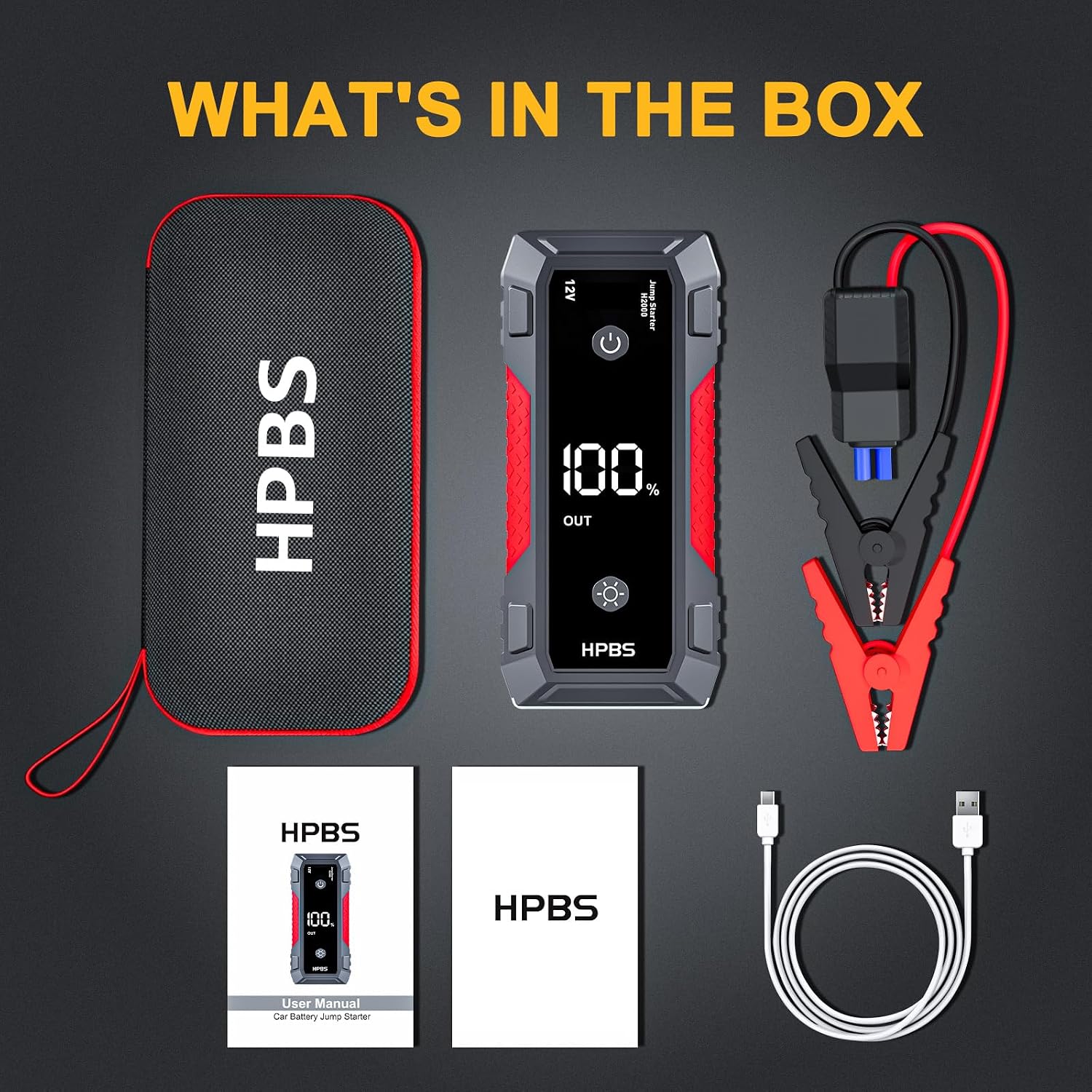 HPBS H50 Arrancador de Salto - Paquete de Batería de Arrancador de...