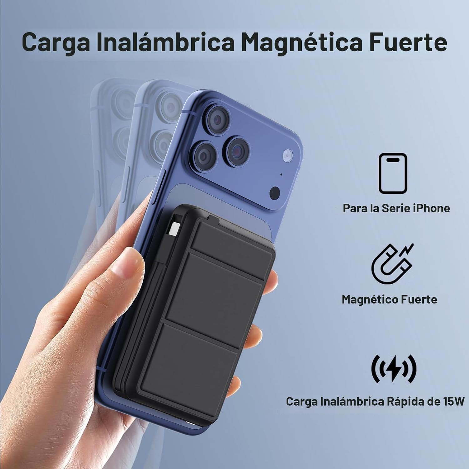 Azmuth Cargador portátil MagSafe, banco de energía magnético de 100...