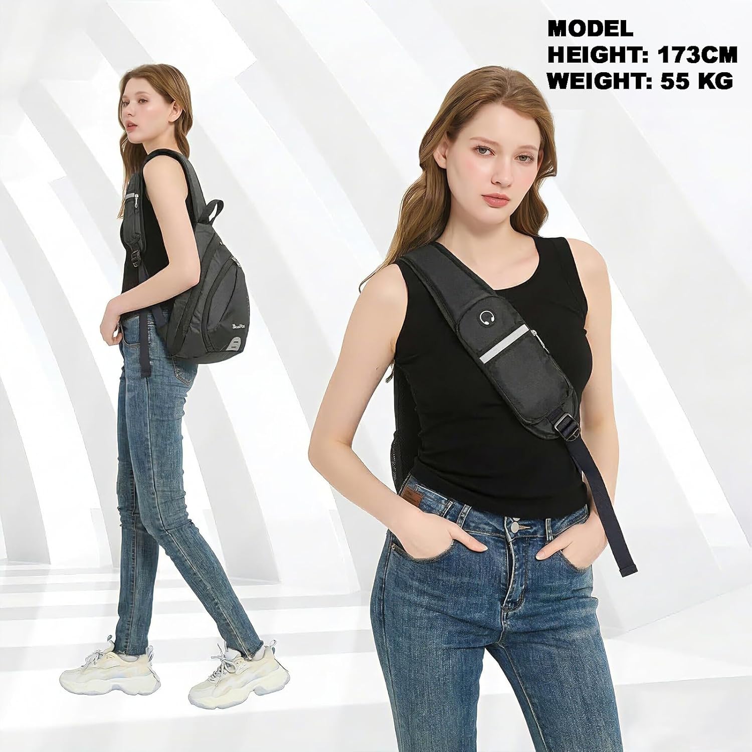 Seektop Bolsa cruzada antirrobo para mujer, con bloqueo RFID, imper...
