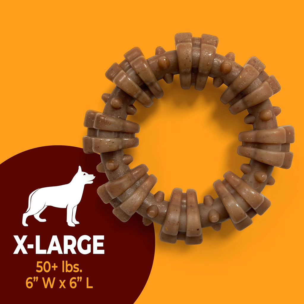 Nylabone Juguete masticable fuerte con anillo texturizado para perr...