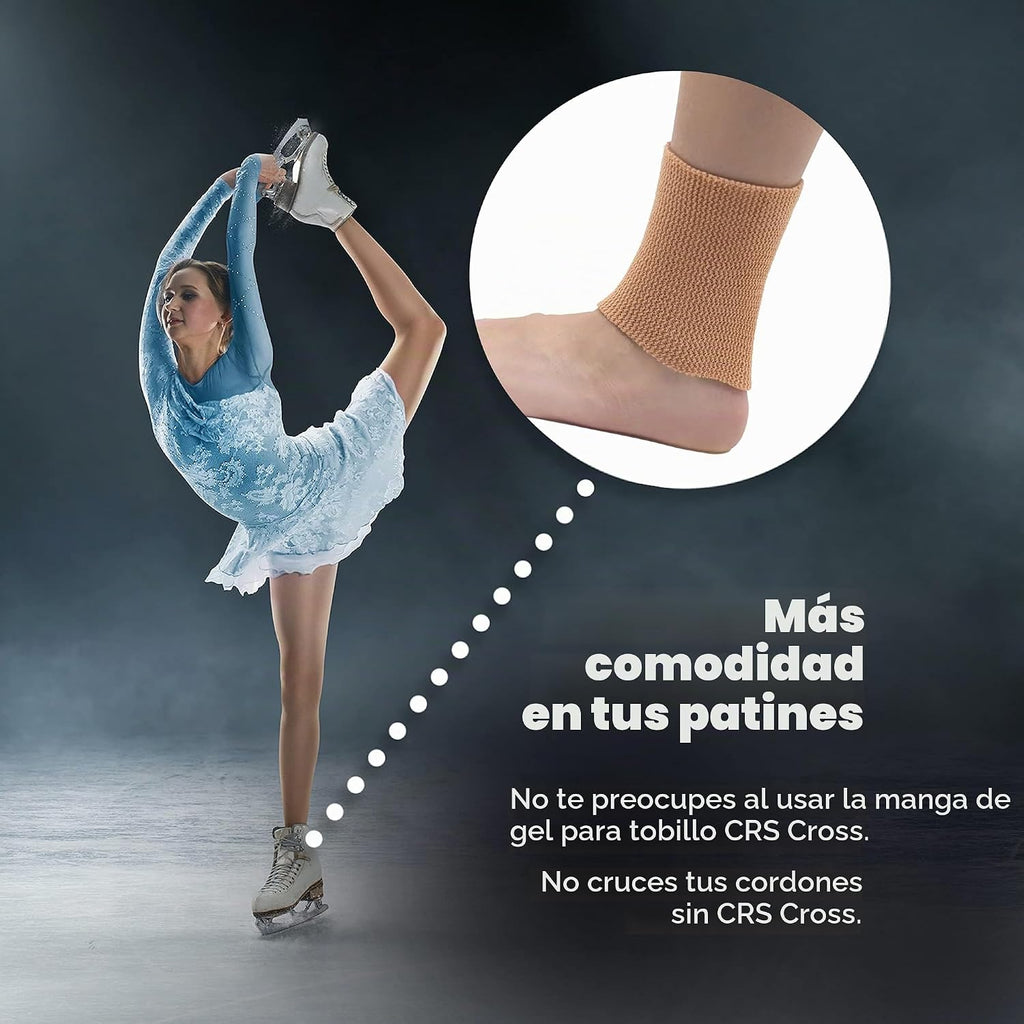 CRS Cross Mangas de gel para tobillo. Un par de calcetines acolchad...