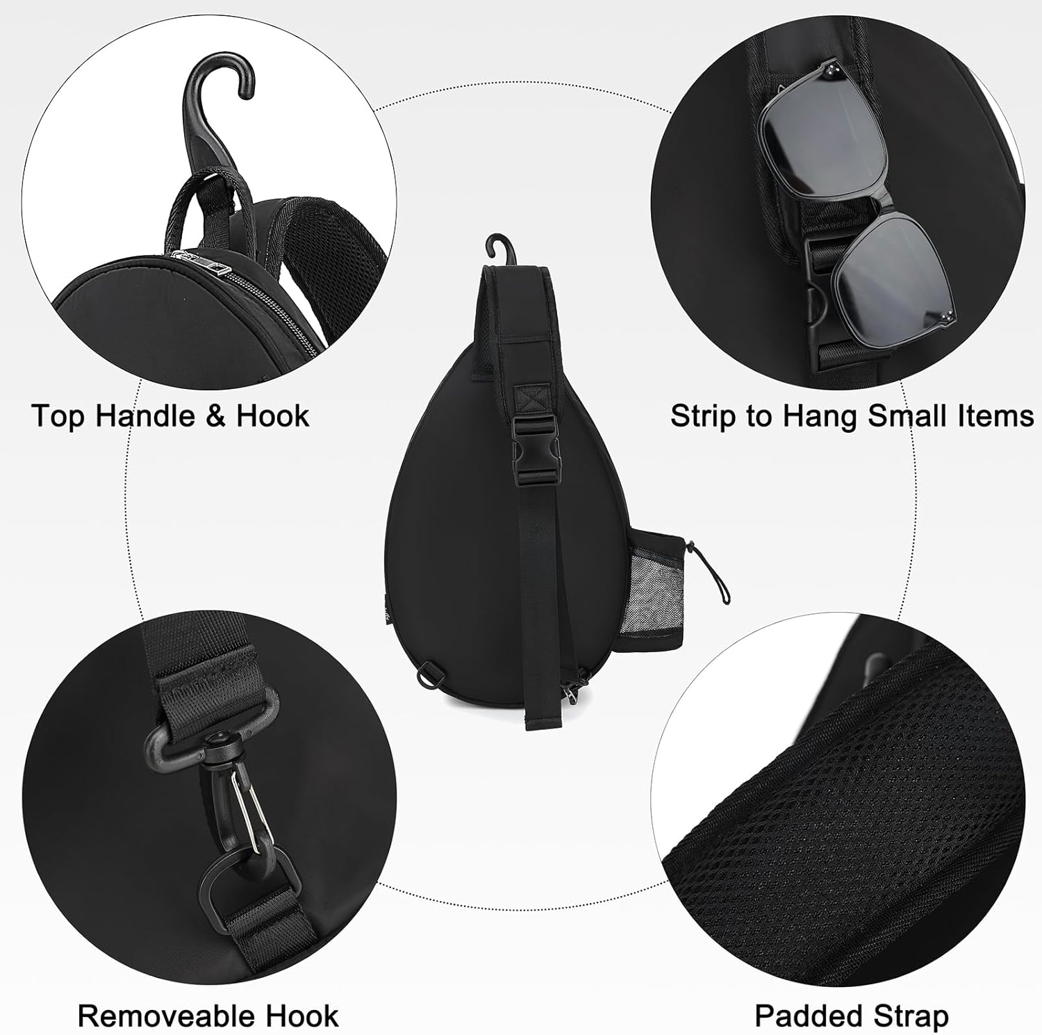 Rejolly Bolsa Bandolera de Raqueta de Tenis para Mujeres y Hombres...