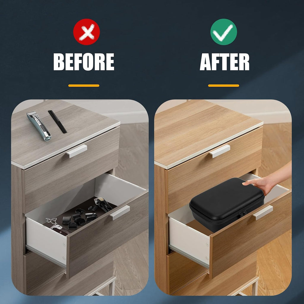 MOSLA Estuche duro para accesorios de peluquero para cortar el cabe...