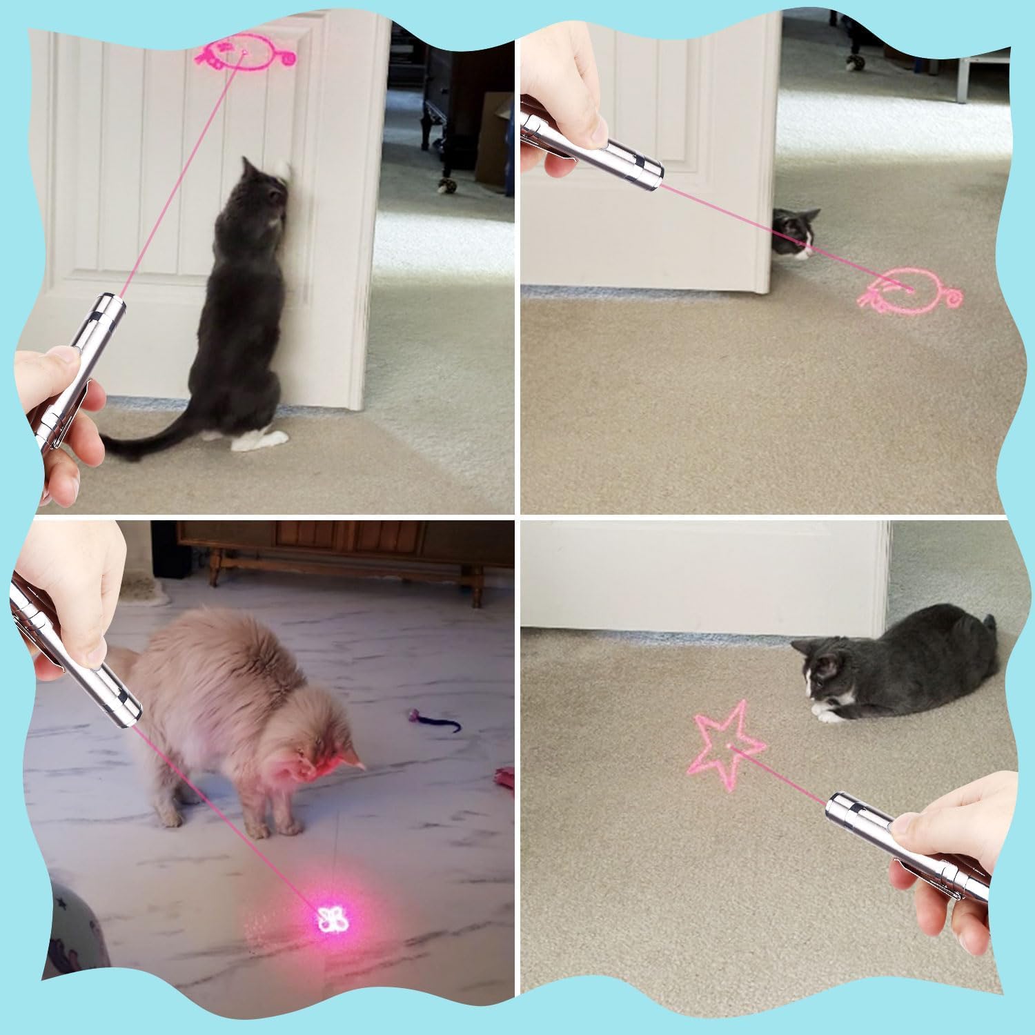 Waputne Juguete para gatos de interior, juguetes recargables por US...