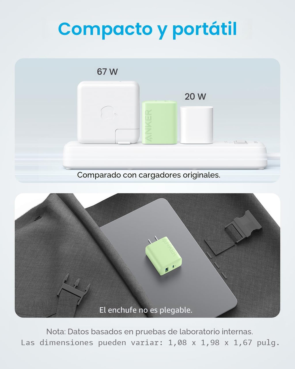 Anker - Cargador para iPhone 17\/16, paquete de 2, cargador rápido...