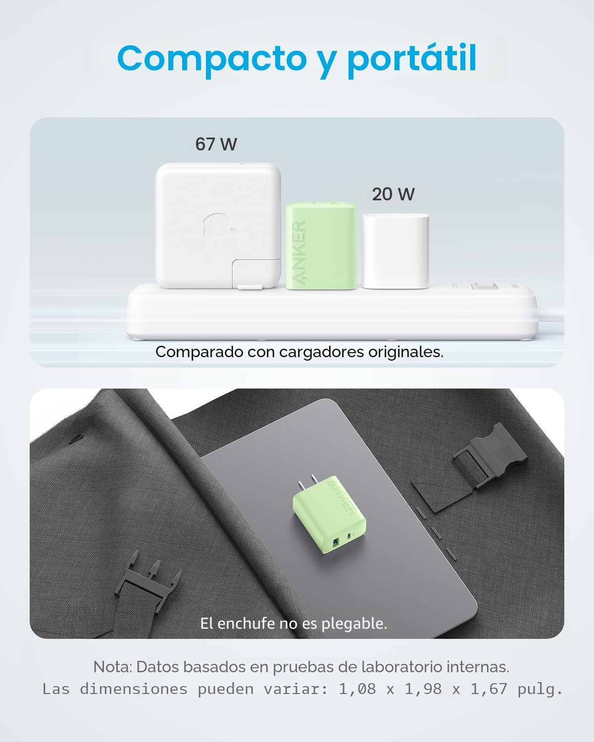 Anker - Cargador para iPhone 17\/16, paquete de 2, cargador rápido...