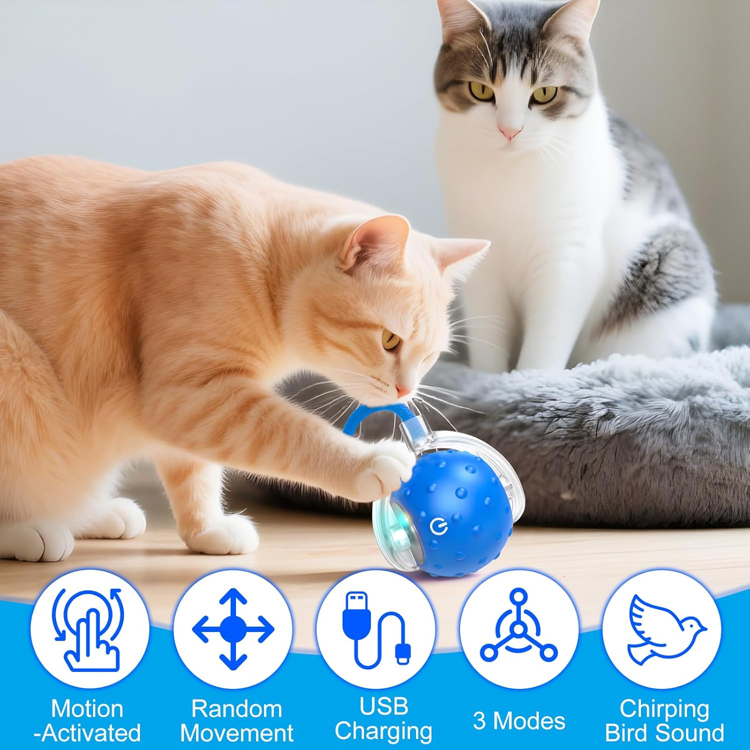Juguete Tiny Fetch para Perros, Juguetes Interactivos Tinyfetch par...