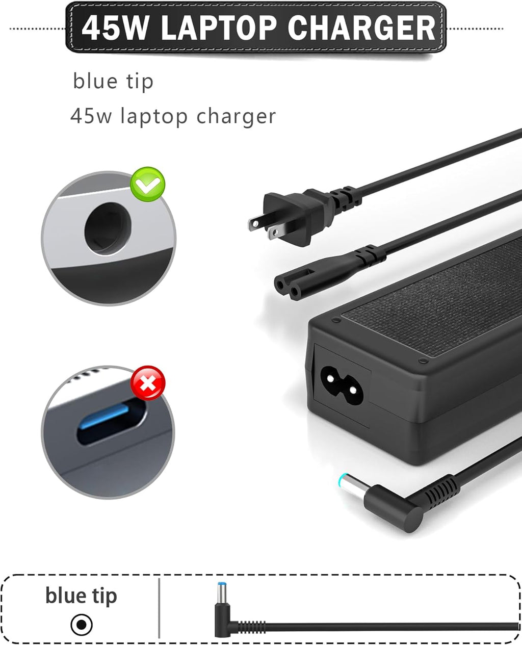 SZGUDULO Cargador de 45W 19.5V 2.31A compatible con computadora por...