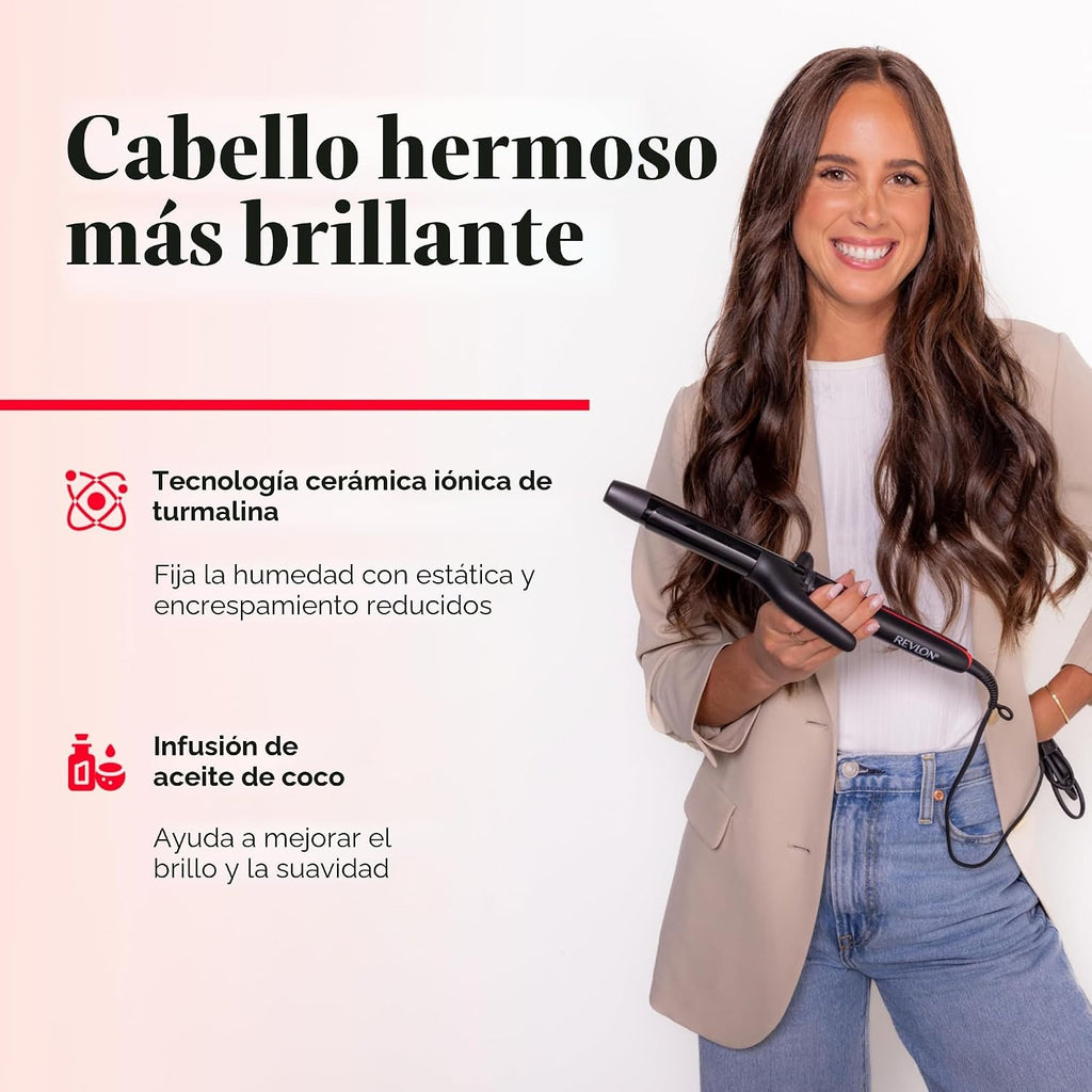 REVLON Smoothstay Rizador de 1 Pulgada - Varita Rizadora con Infusi...
