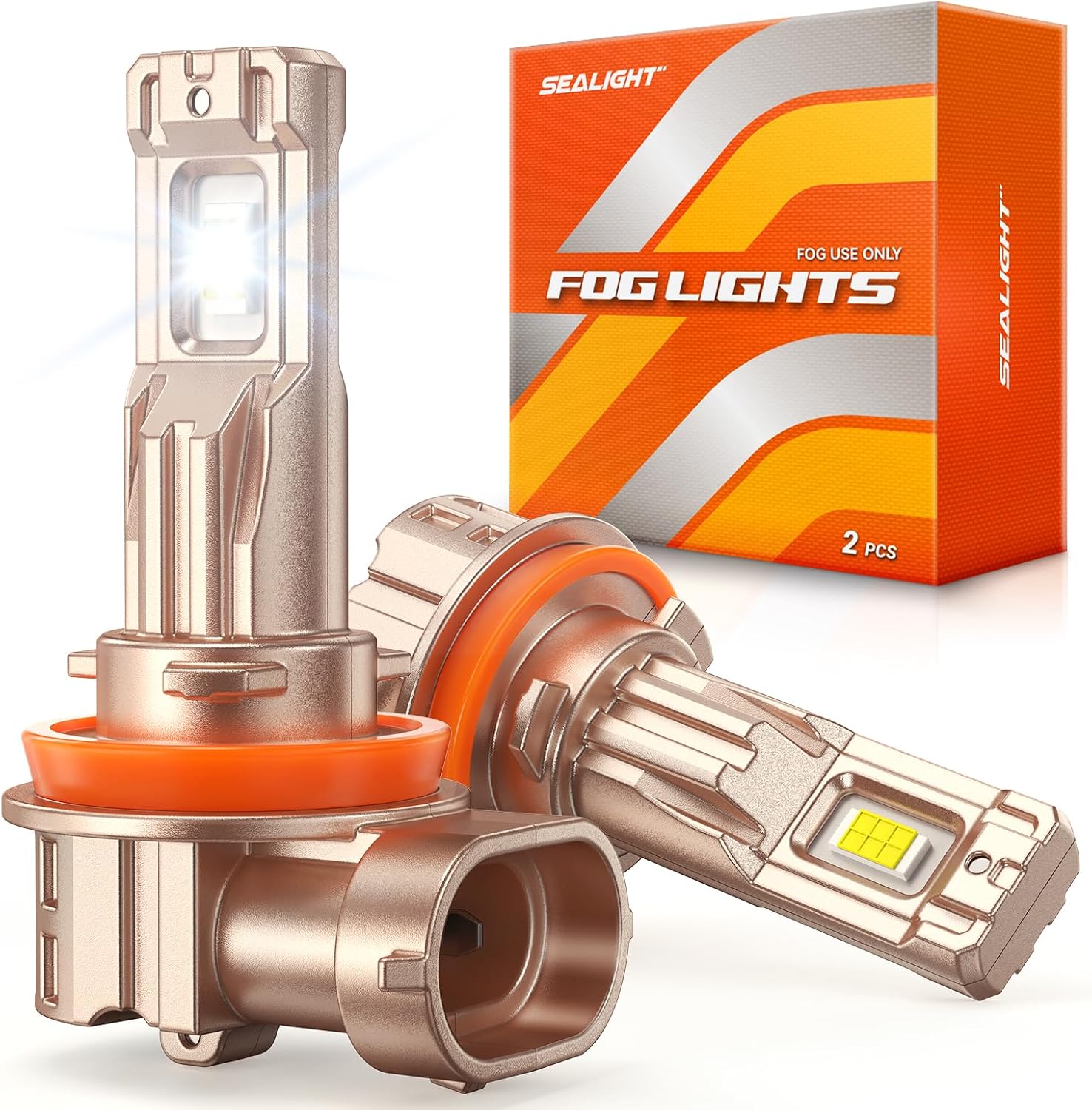 SEALIGHT Bombilla LED antiniebla H11\/H16\/H8, bombilla LED H11 ult...