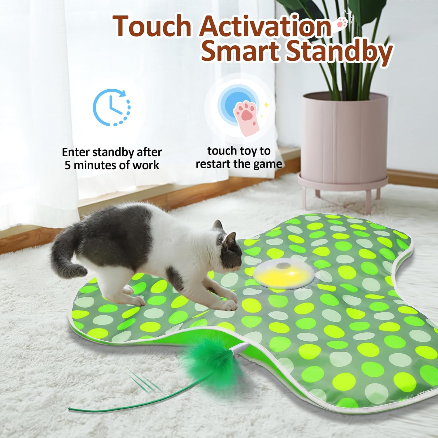 Sofolor Juguete interactivo para gatos, juguetes automáticos para g...
