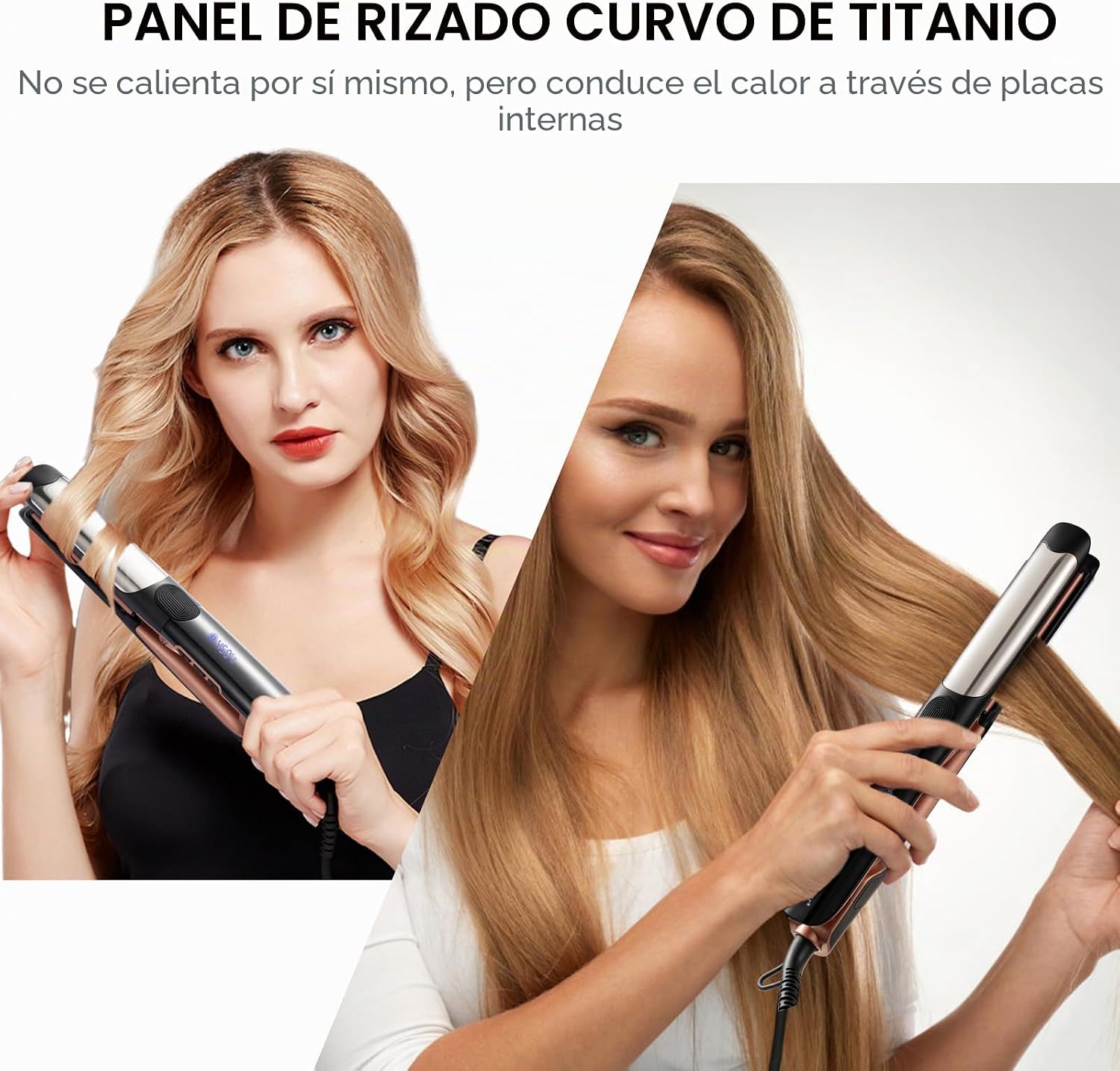 SOKANY Plancha de 1 Pulgada para Cabello Alisadora y Rizador de Tit...