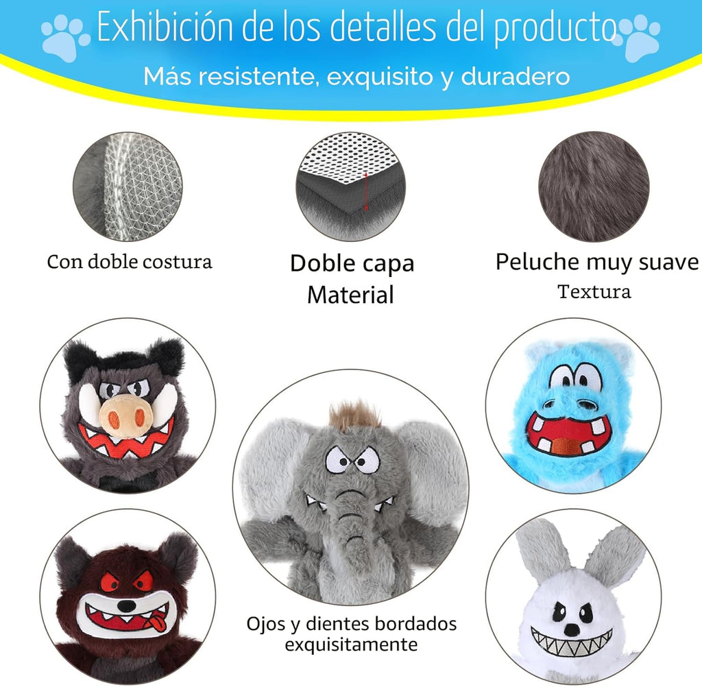 Bzonsmart Paquete de 5 Juguetes Chirriantes para Perros. Juguetes d...