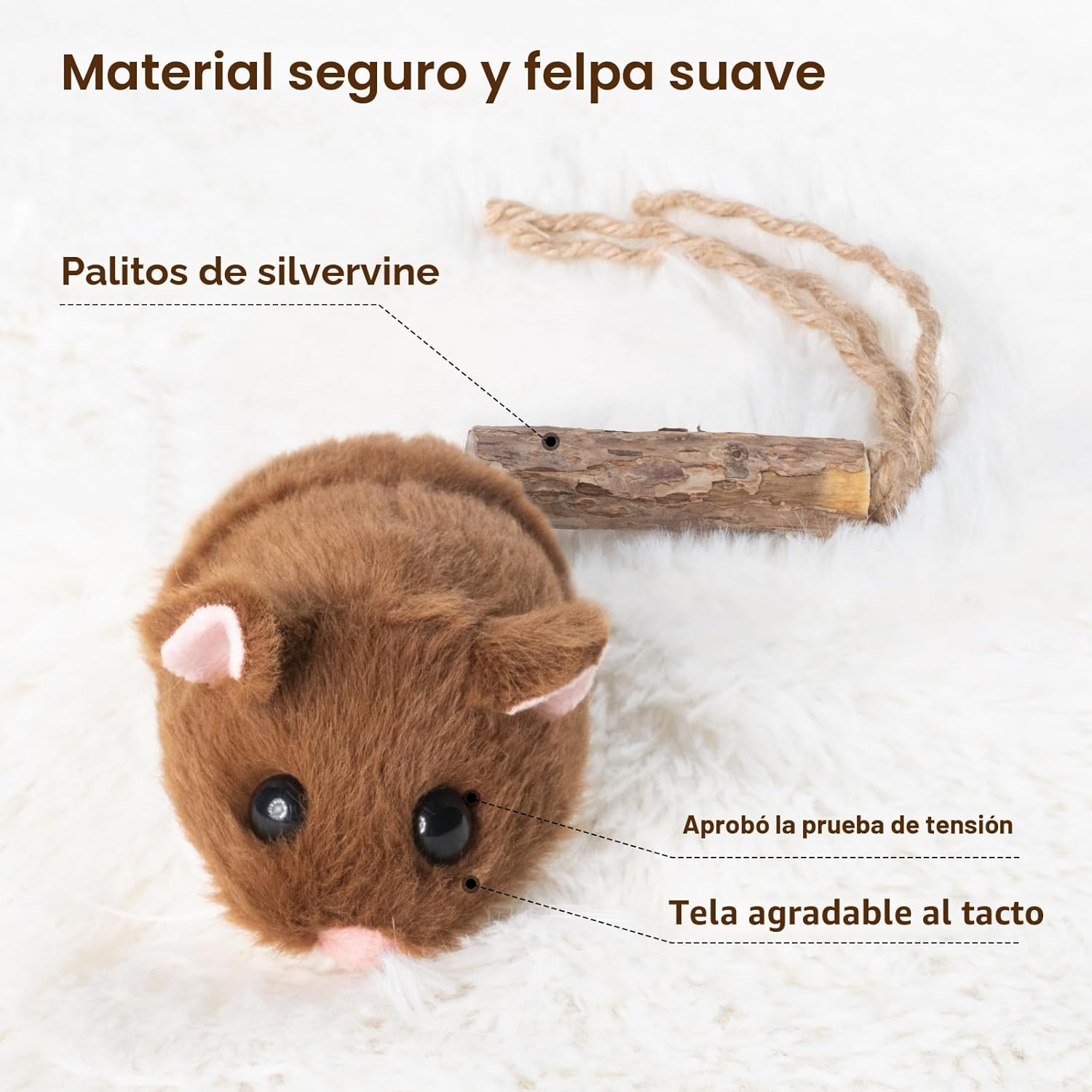 Migipaws MigiMouse - Juguete interactivo para gatos con giro de 360...