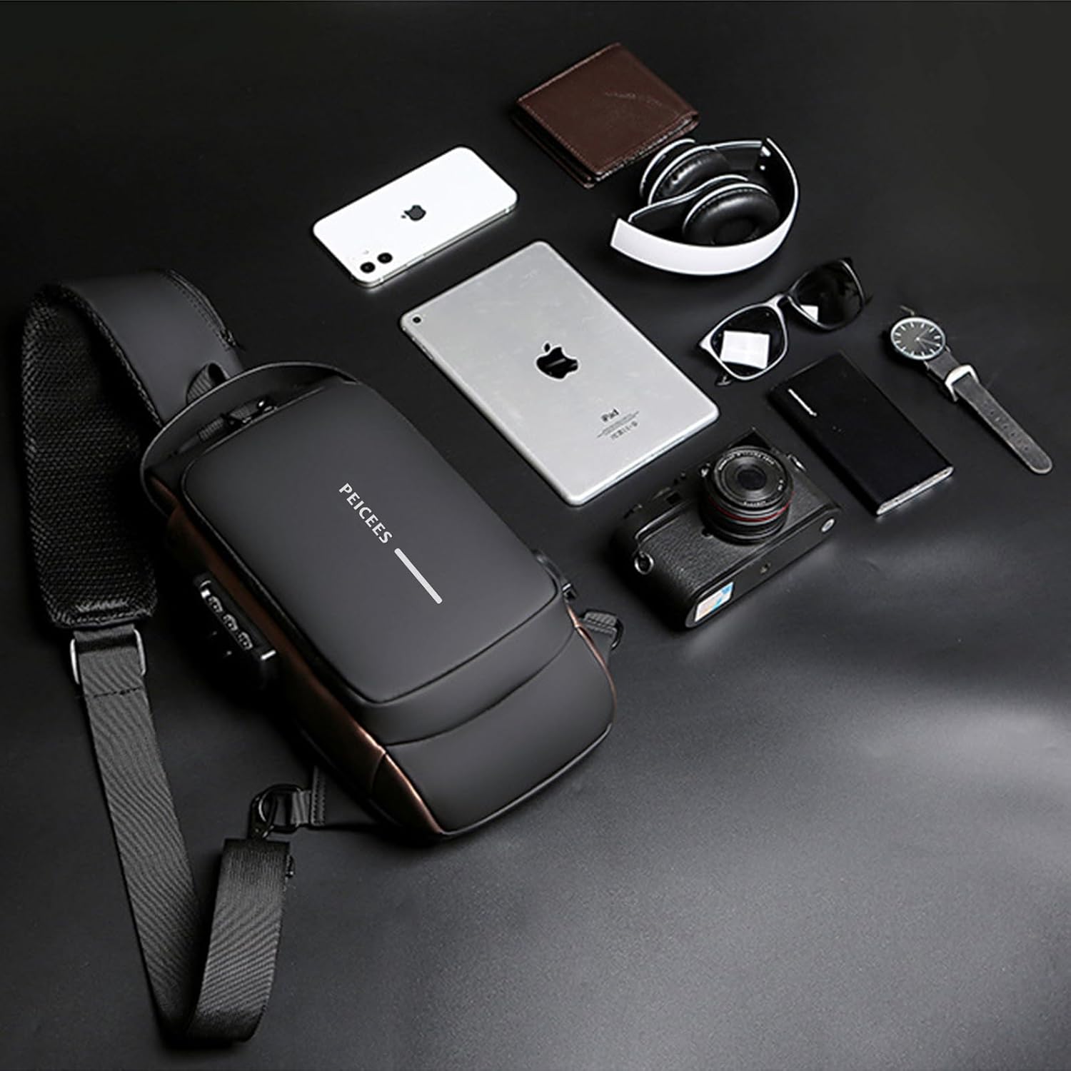 Peicees Bolso Cruzado para Hombre Bolsos para Hombre Bolso para Hom...