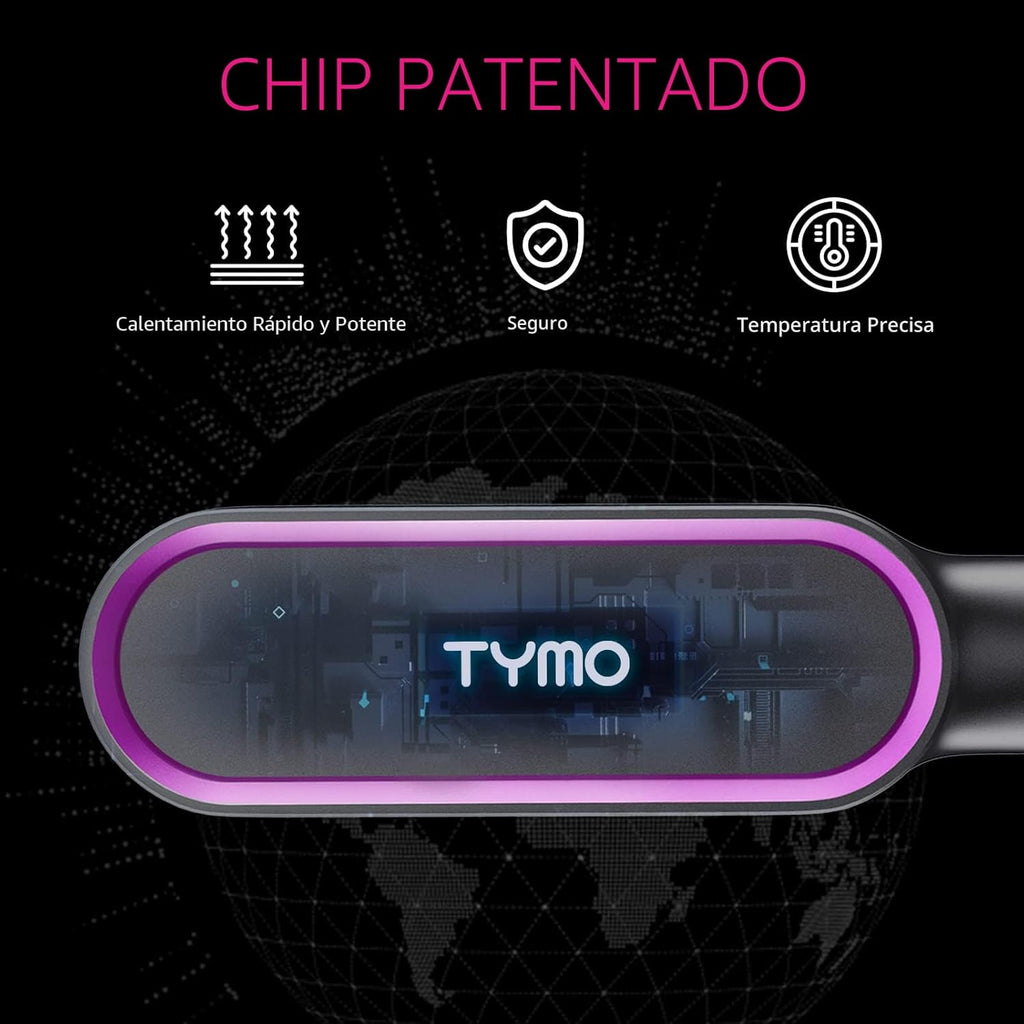 Cepillo Alisador de Pelo, cepillo alisador de pelo con anillo TYMO,...
