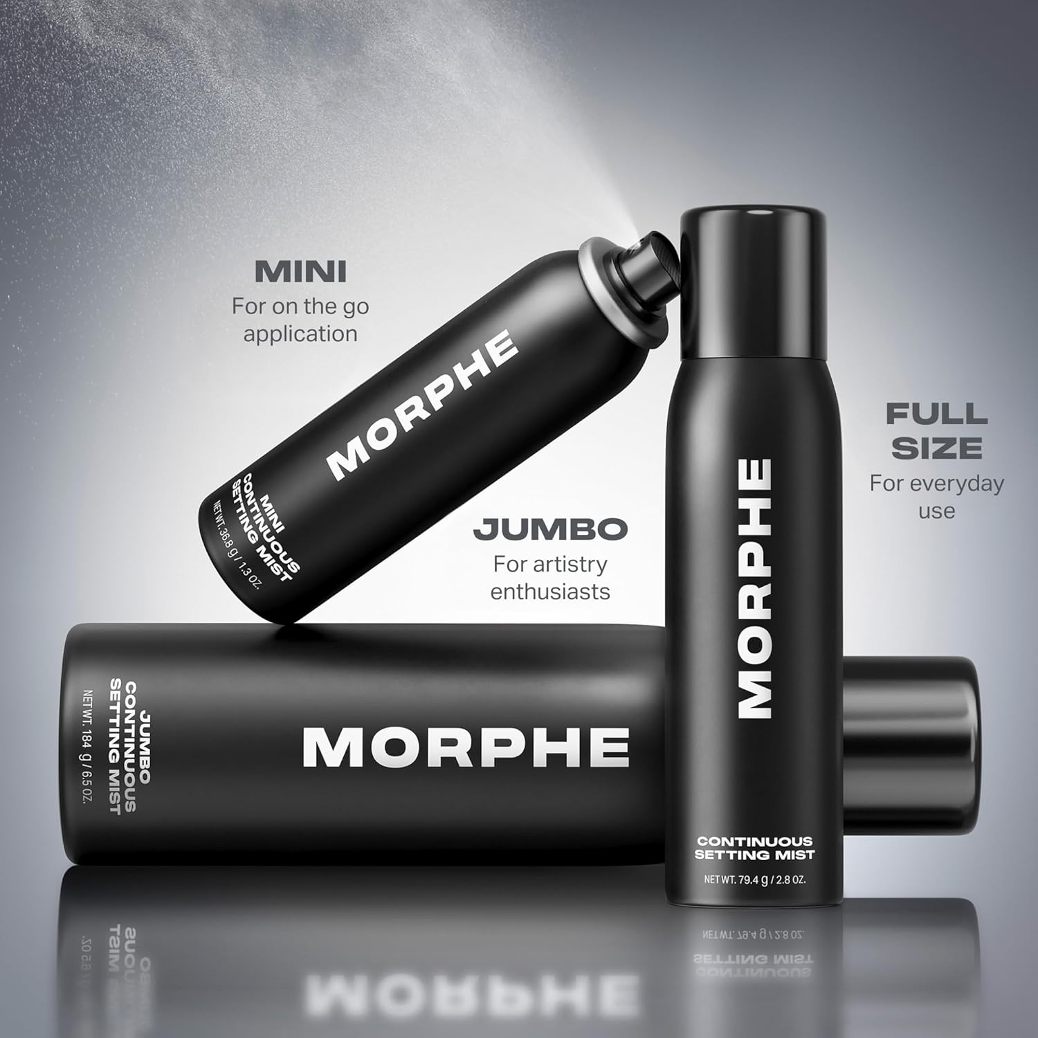 Morphe Continuous Setting Mist - Spray fijador de maquillaje microf...