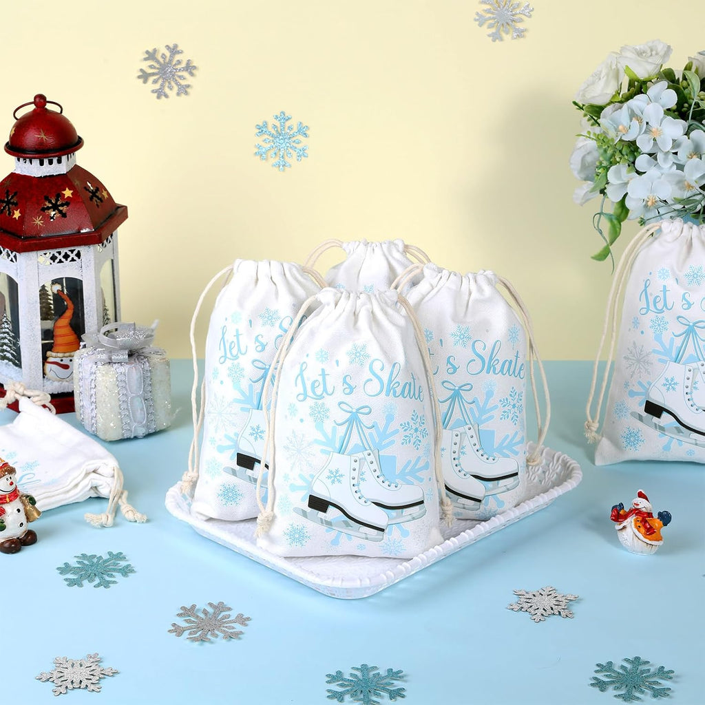 Serencatcher 12 bolsas de regalo de patinaje sobre hielo, bolsas de...