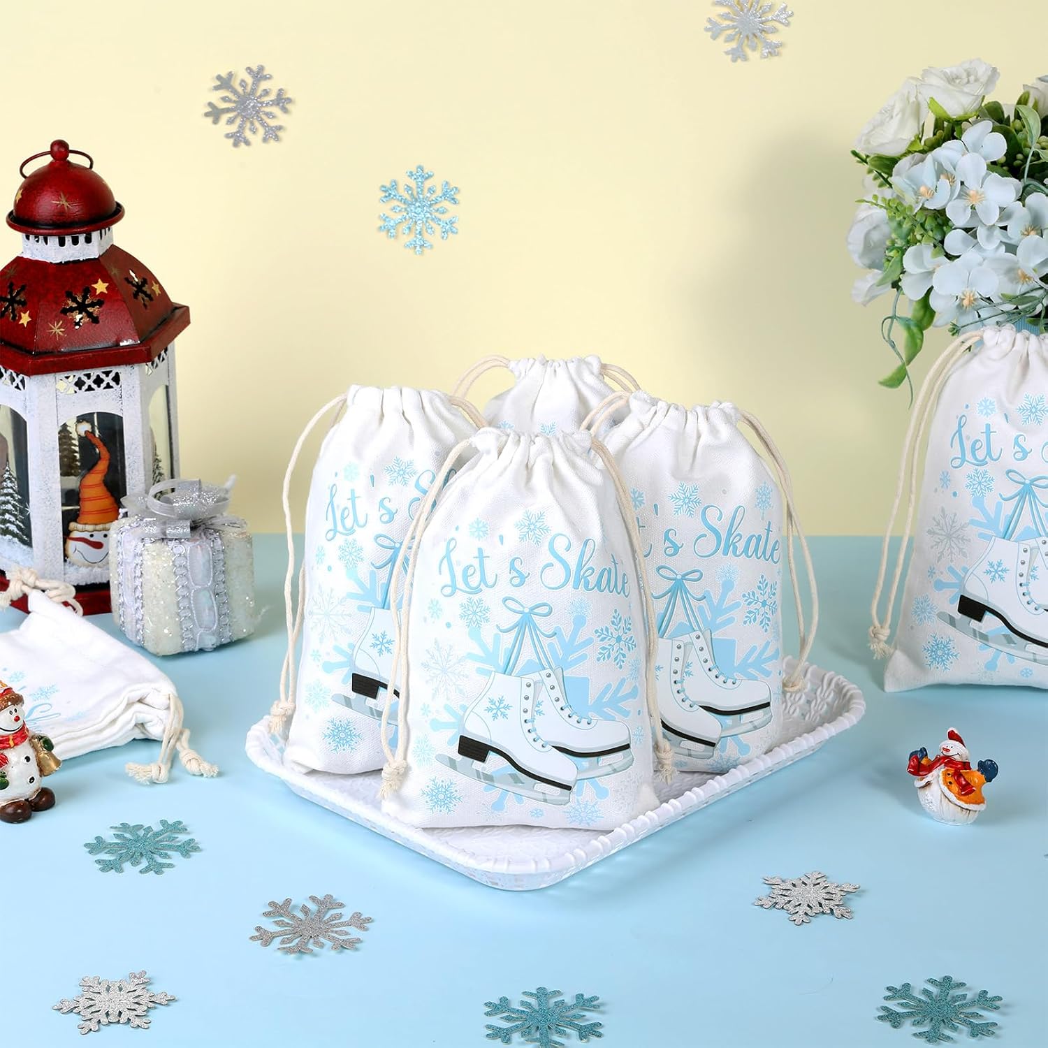 Serencatcher 12 bolsas de regalo de patinaje sobre hielo, bolsas de...