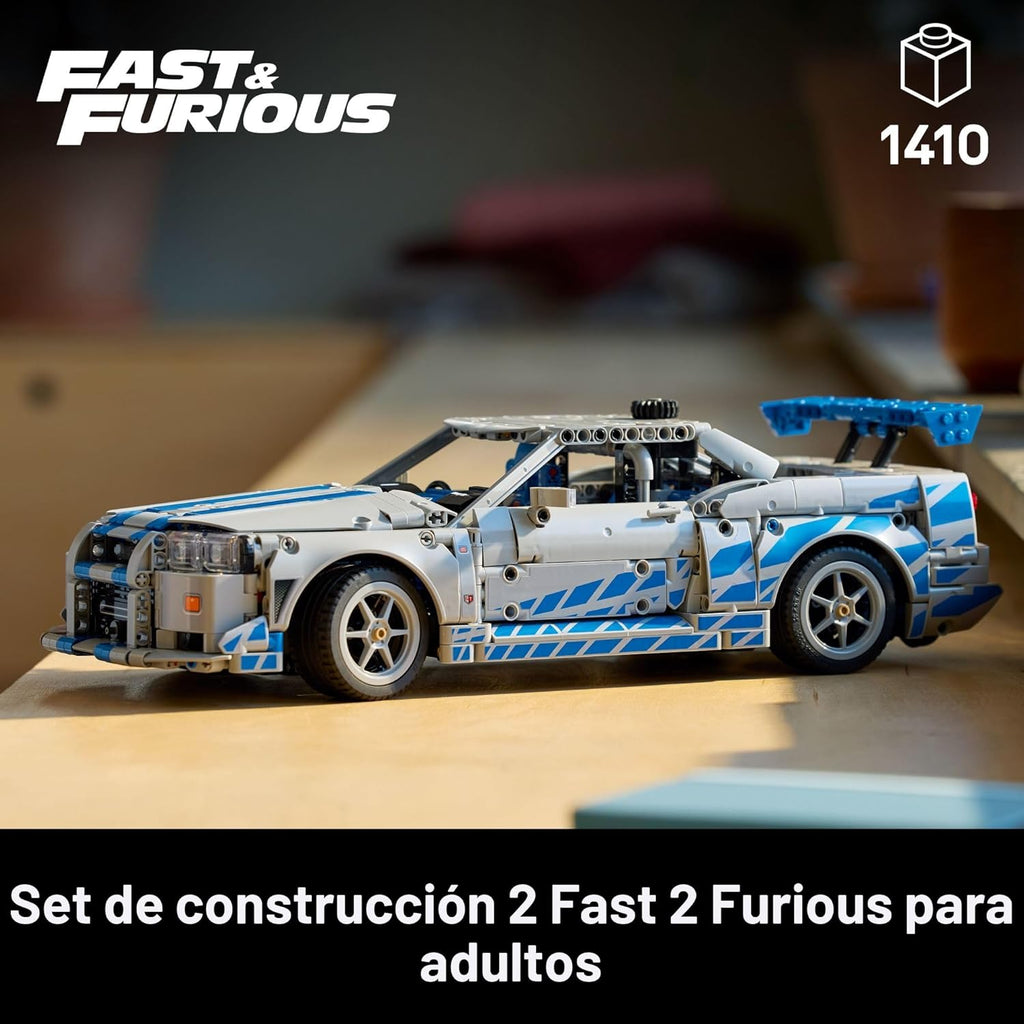 LEGO Technic 2 Fast 2 Furious Nissan Skyline GT-R (R34) Coche - Kit...