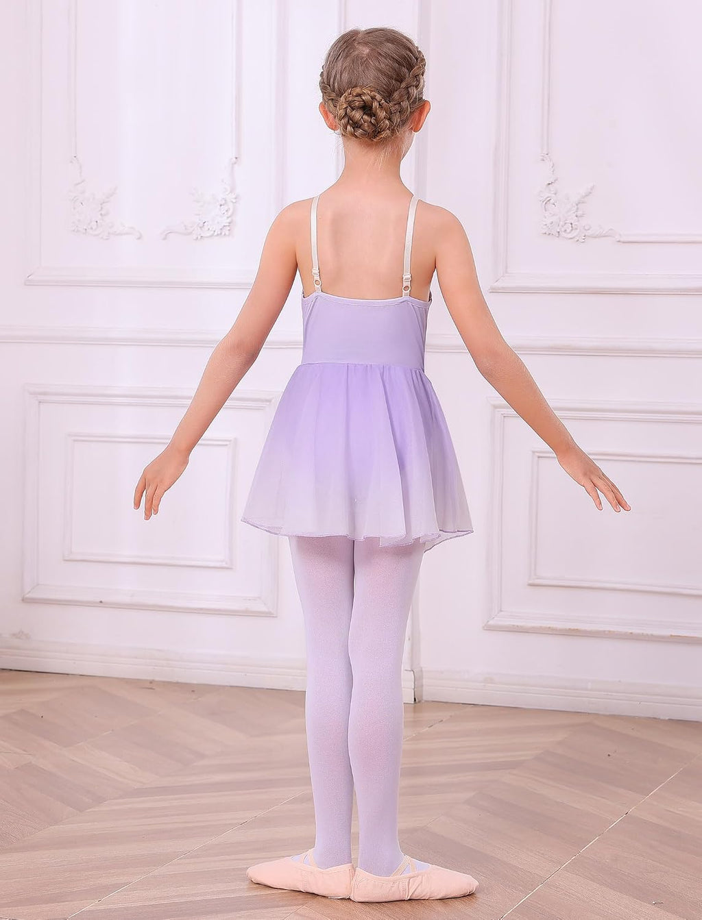 Vestido de patinaje artístico sobre hielo para niñas, lentejuelas b...