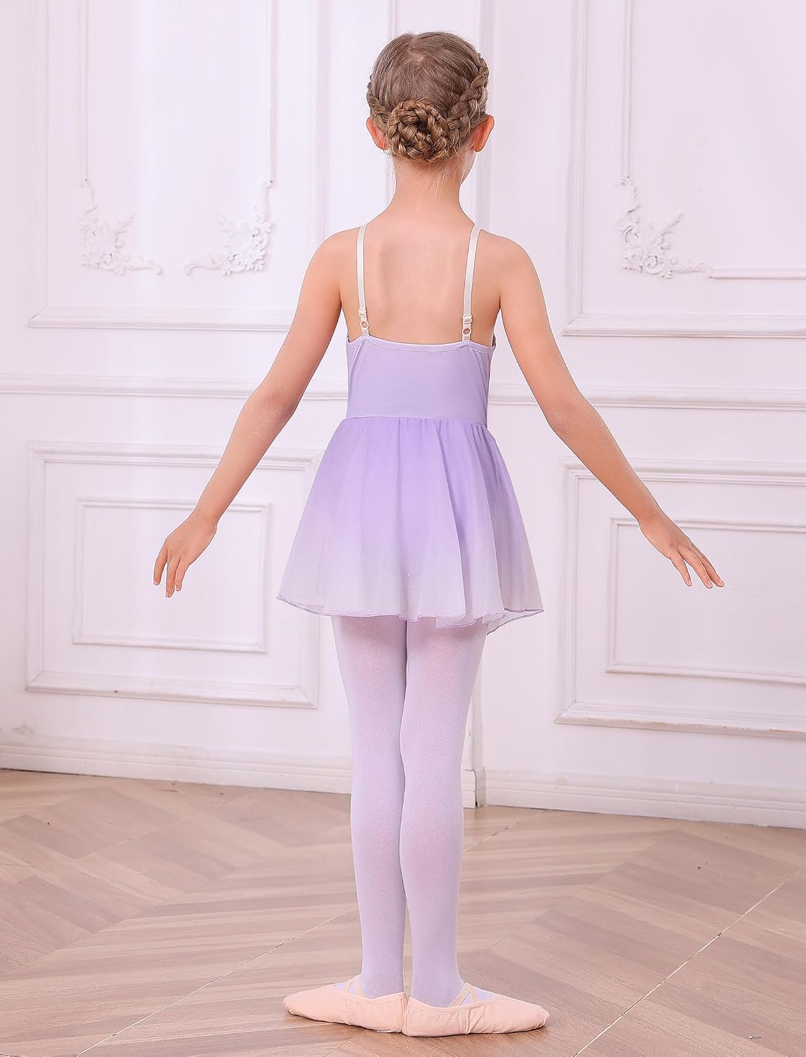 Vestido de patinaje artístico sobre hielo para niñas, lentejuelas b...
