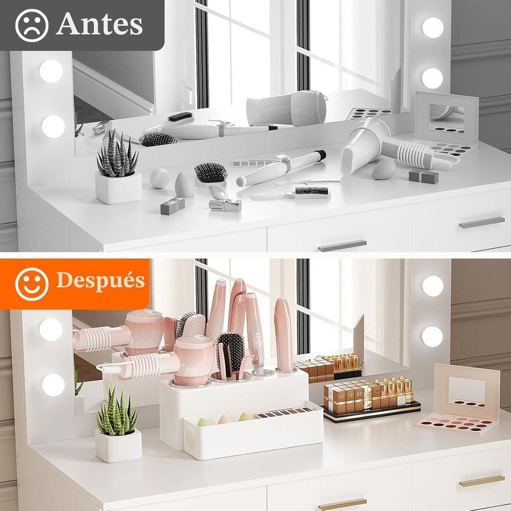 Lifewit Organizador de herramientas para el cabello para tocador, s...