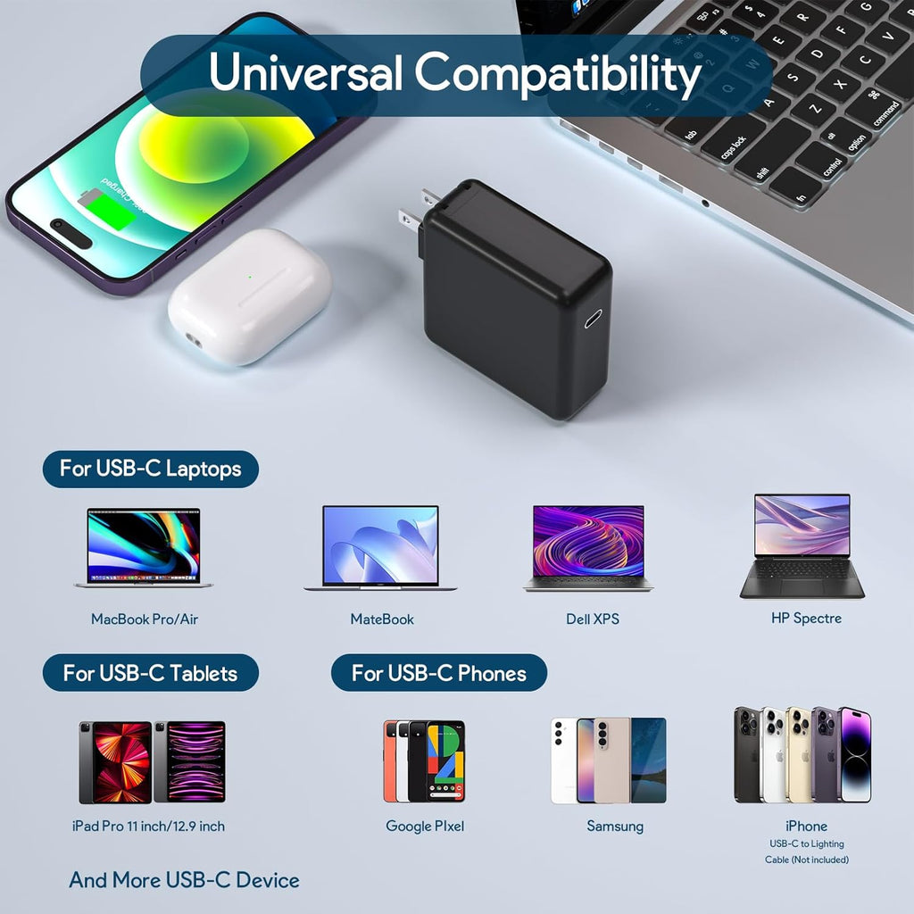 Cargador Mac Book Pro, adaptador de corriente USB C de 61 W\/67 W p...