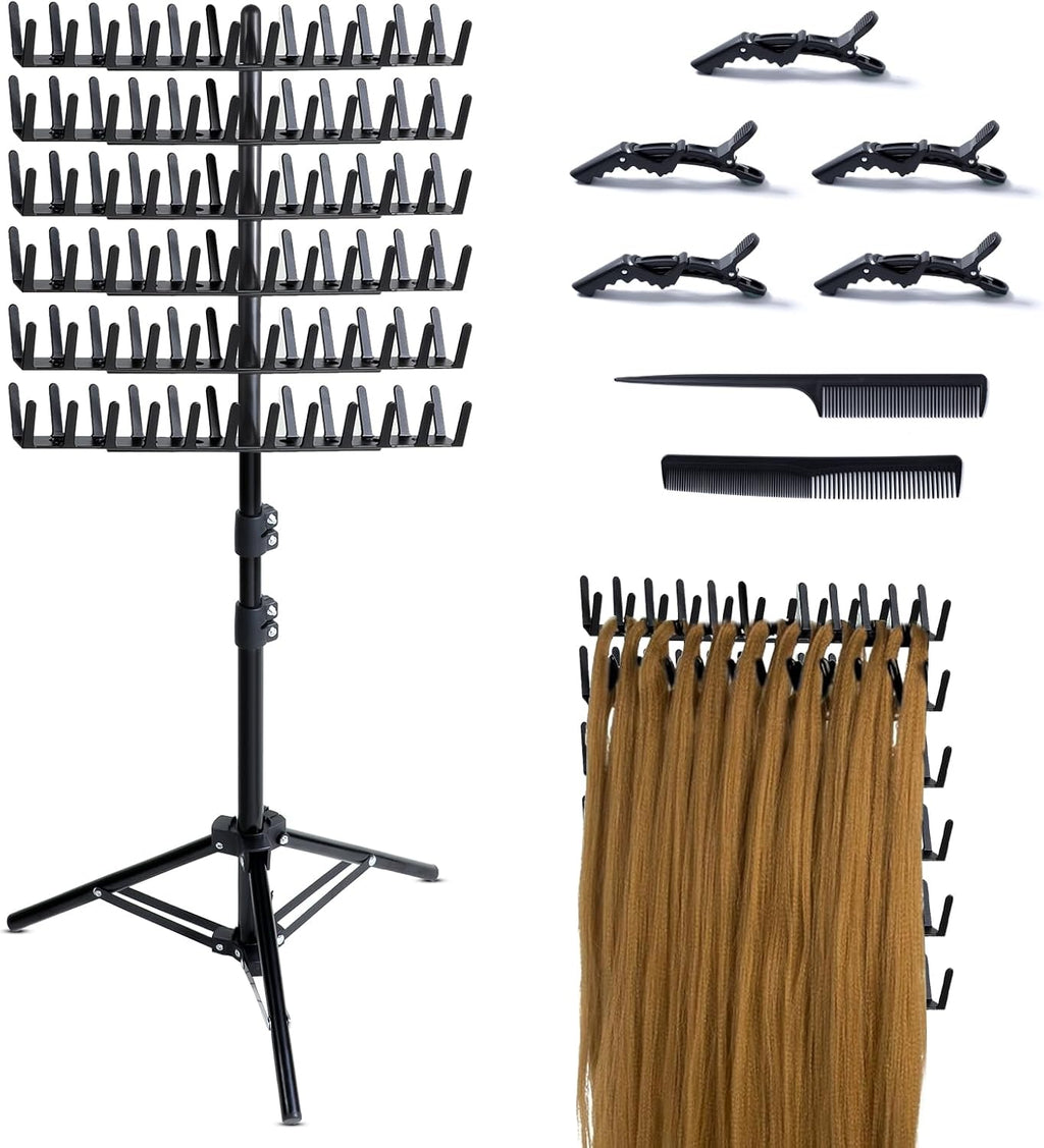 Eastdone Soporte para Trenzado de Cabello con Extensión de Pie, Sop...