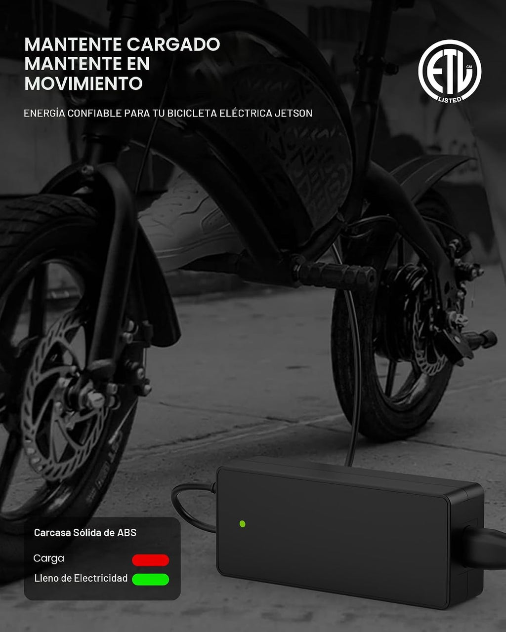 Cargador VHBW de 42 V para bicicleta eléctrica Jetson, compatible c...