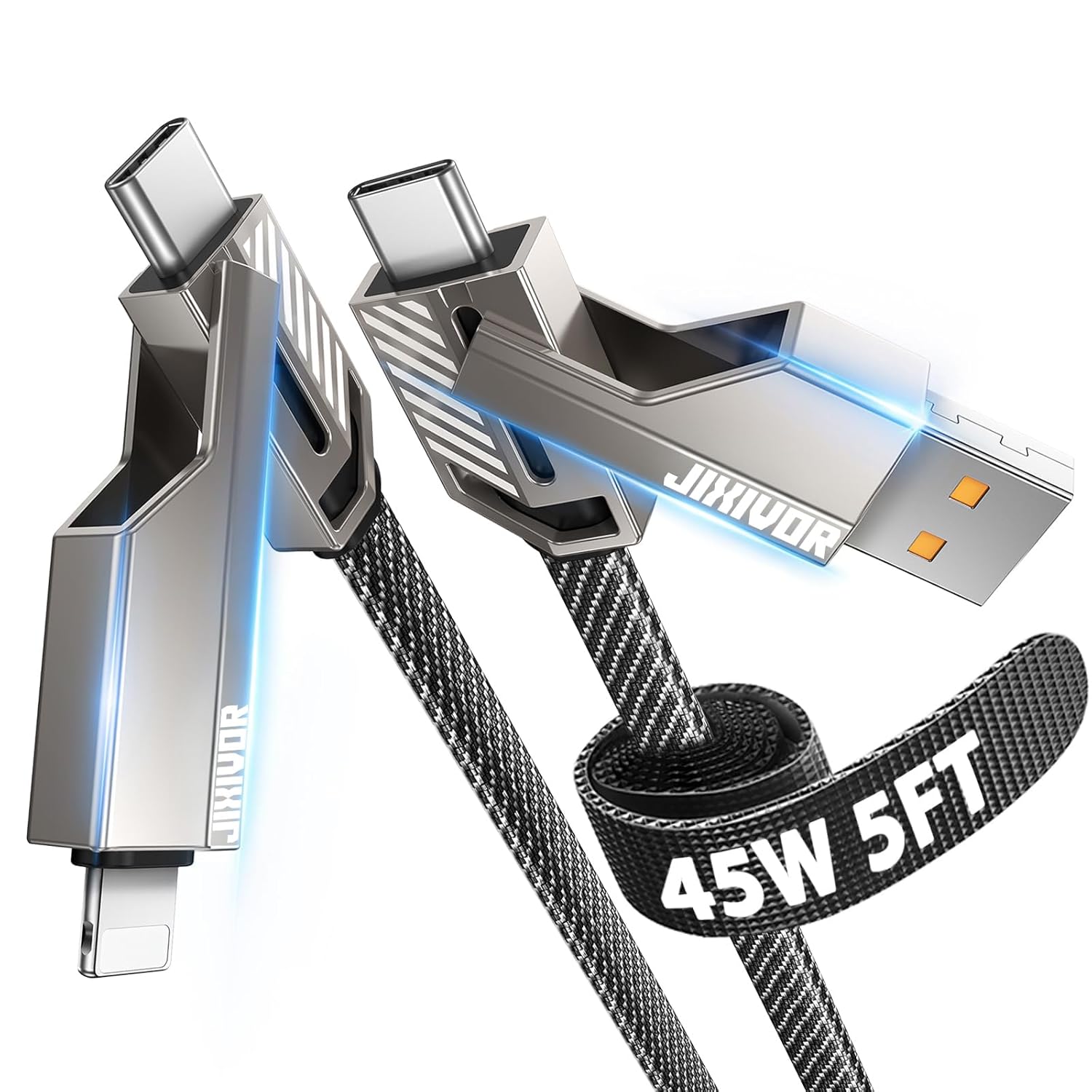[Uno es suficiente] Compatible con cable USB C a Lightning 4 en 1,...