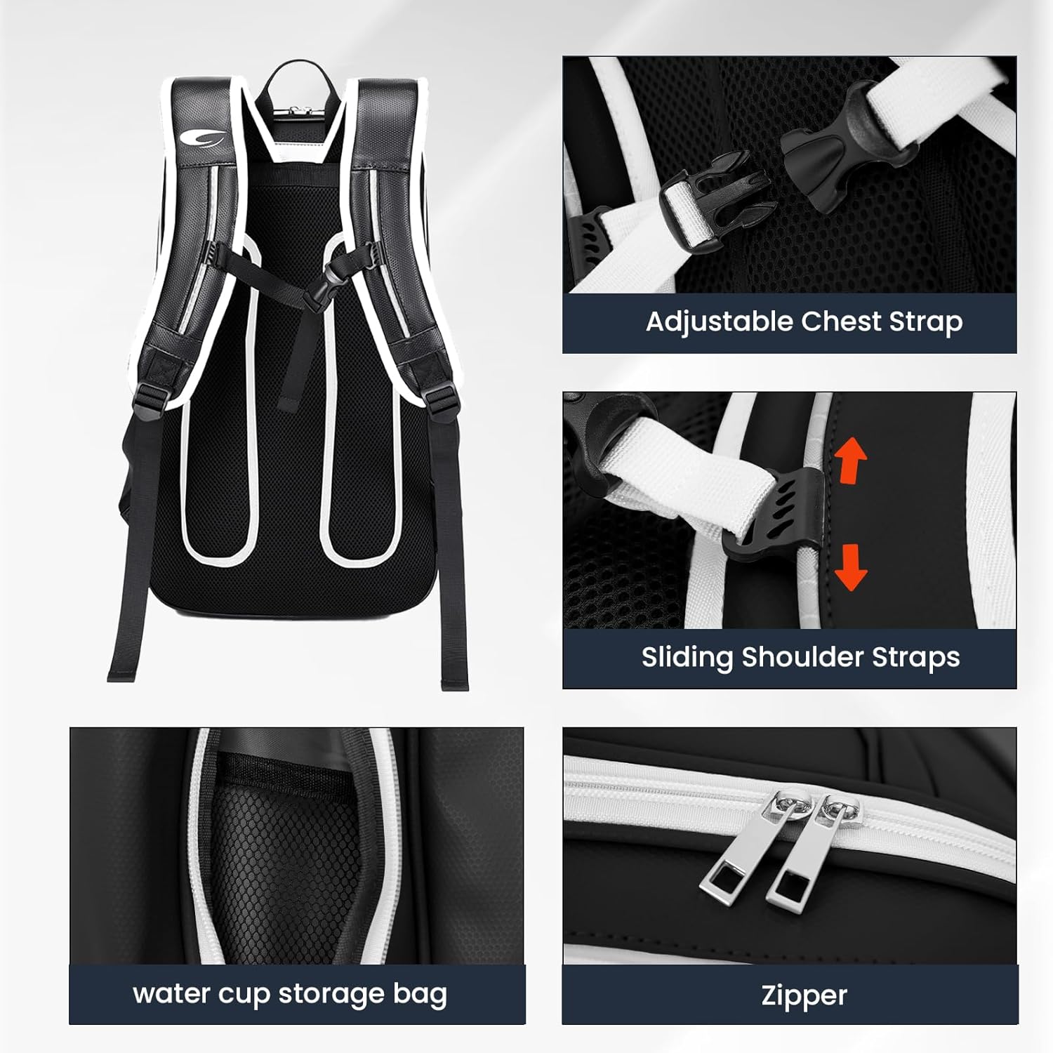 CCGTIOR Bolsa para Raqueta De Tenis Mochila Pickleball Padel con Co...