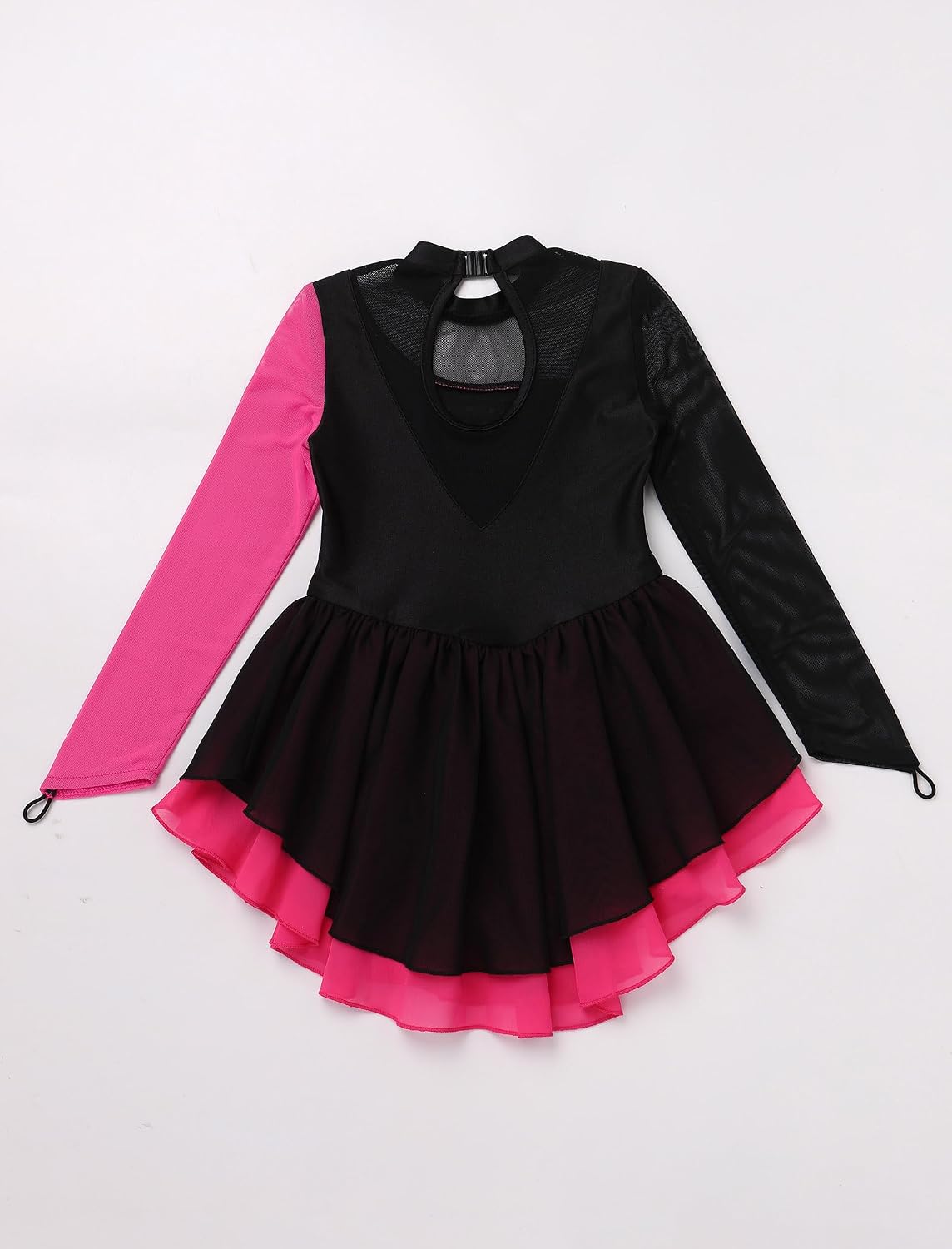 ODASDO Vestido de patinaje sobre hielo artístico para niñas y niños...