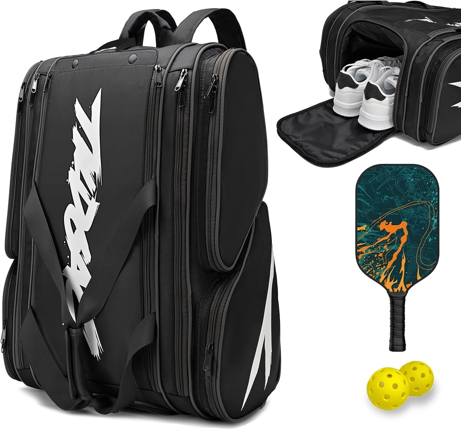 TILDOSAC Bolsa de pickleball \u2013 Bolsa grande de paleta para 4 p...