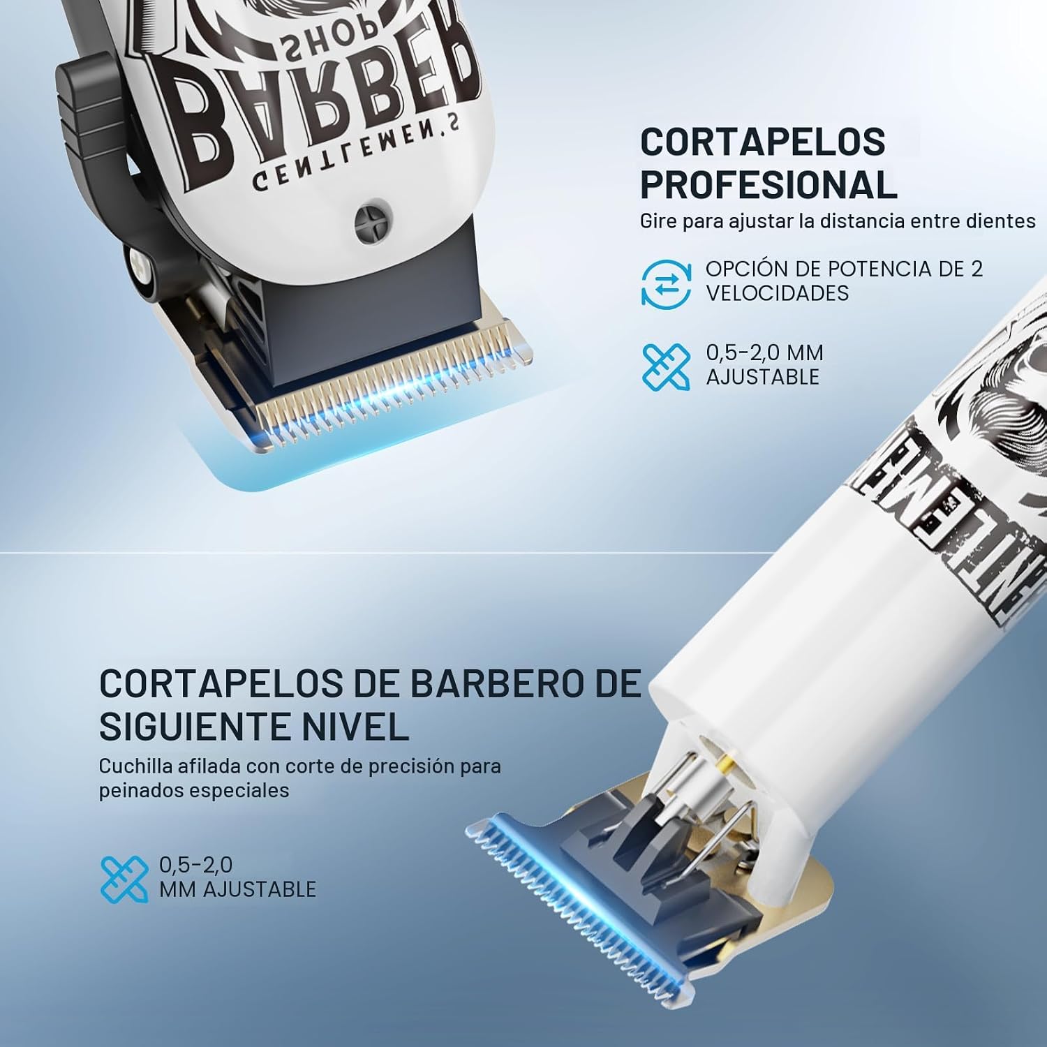 BESTBOMG® Cortadores de pelo para hombres profesionales, kits y set...