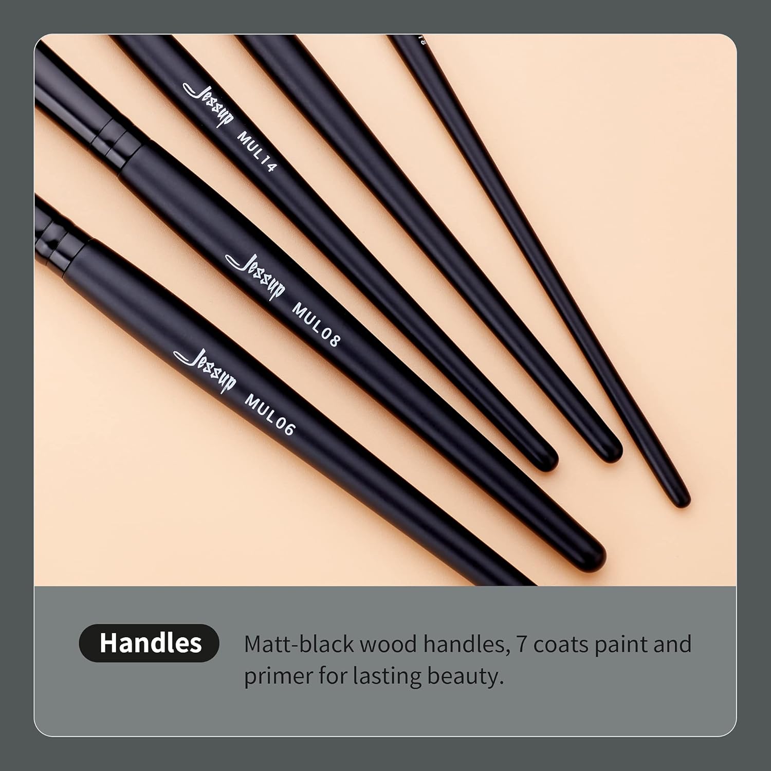 Jessup Juego de brochas de maquillaje veganas con corrector en polv...