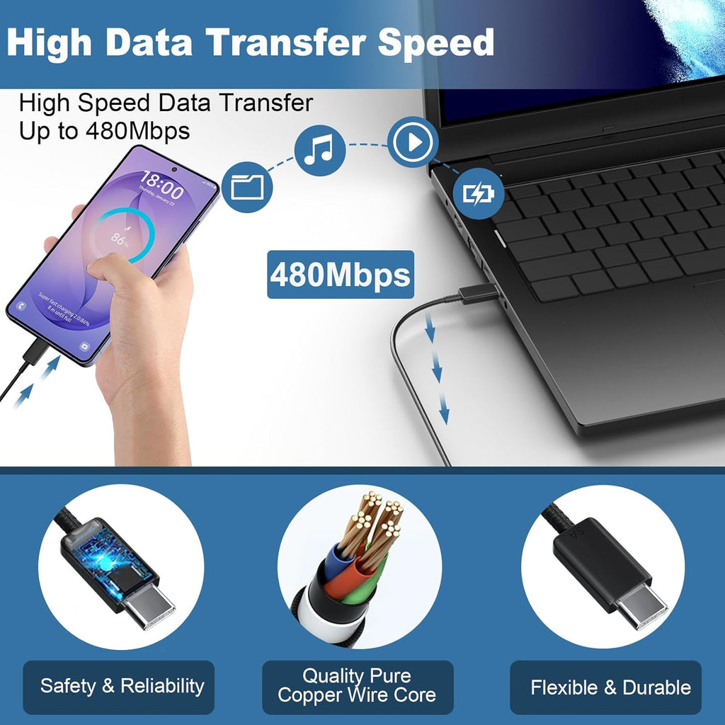 Cargador rápido USB C de 45 W, cargador súper rápido de 45 vatios t...